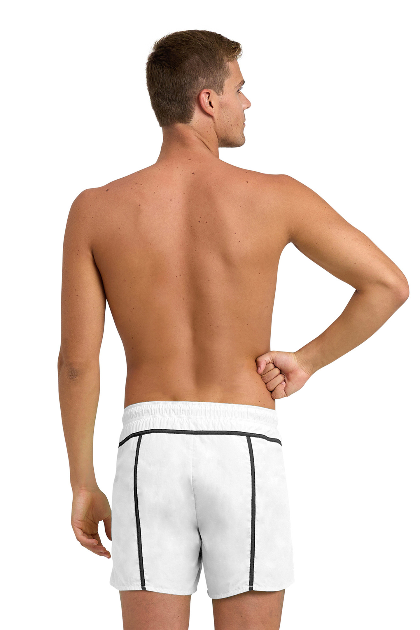 MEN'S ARENA PRO_FILE BEACH X-SHORT WHITE-NAVY 2