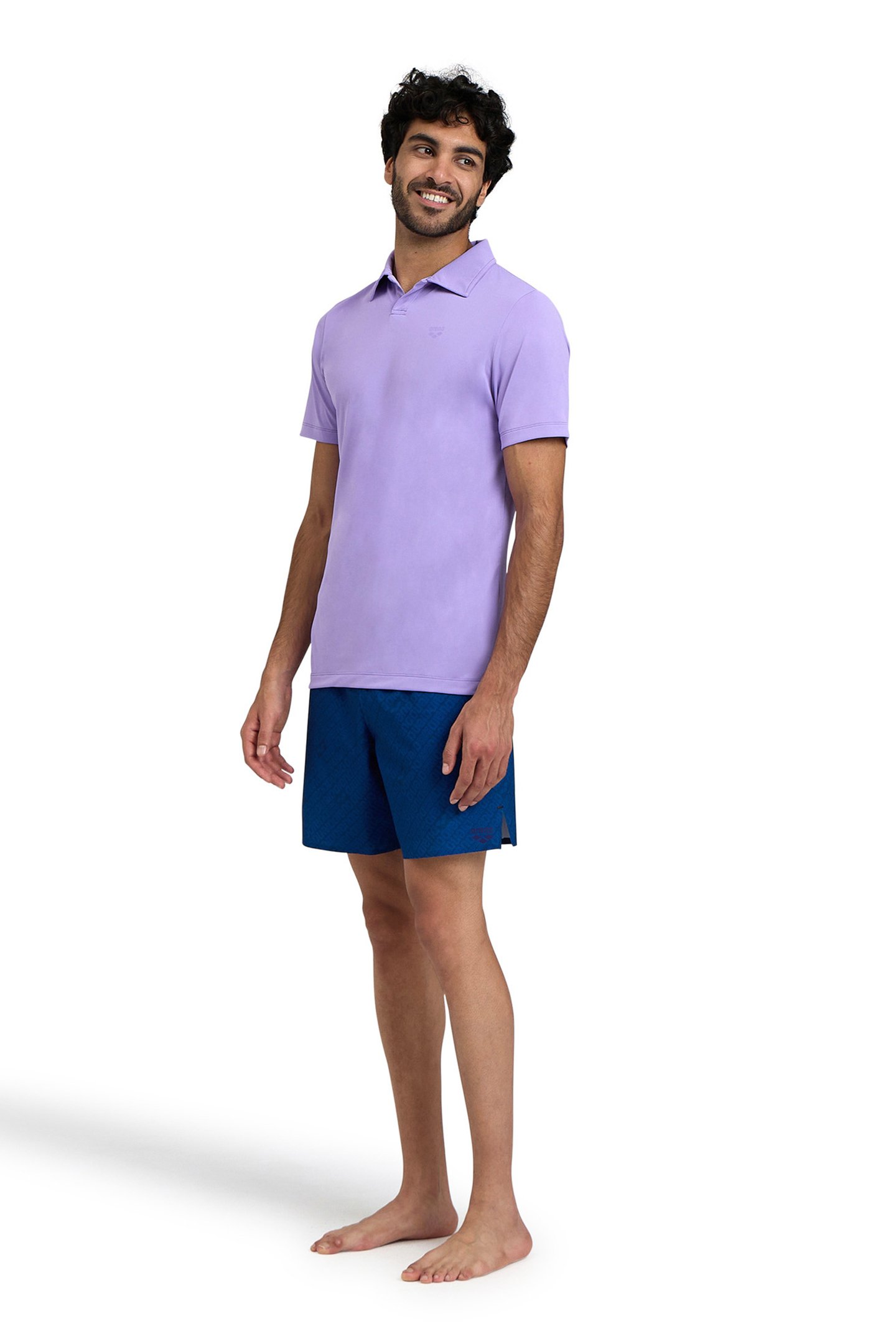 MEN'S POLOSHIRT SOLID LAVANDA-DARK LAVANDA 3