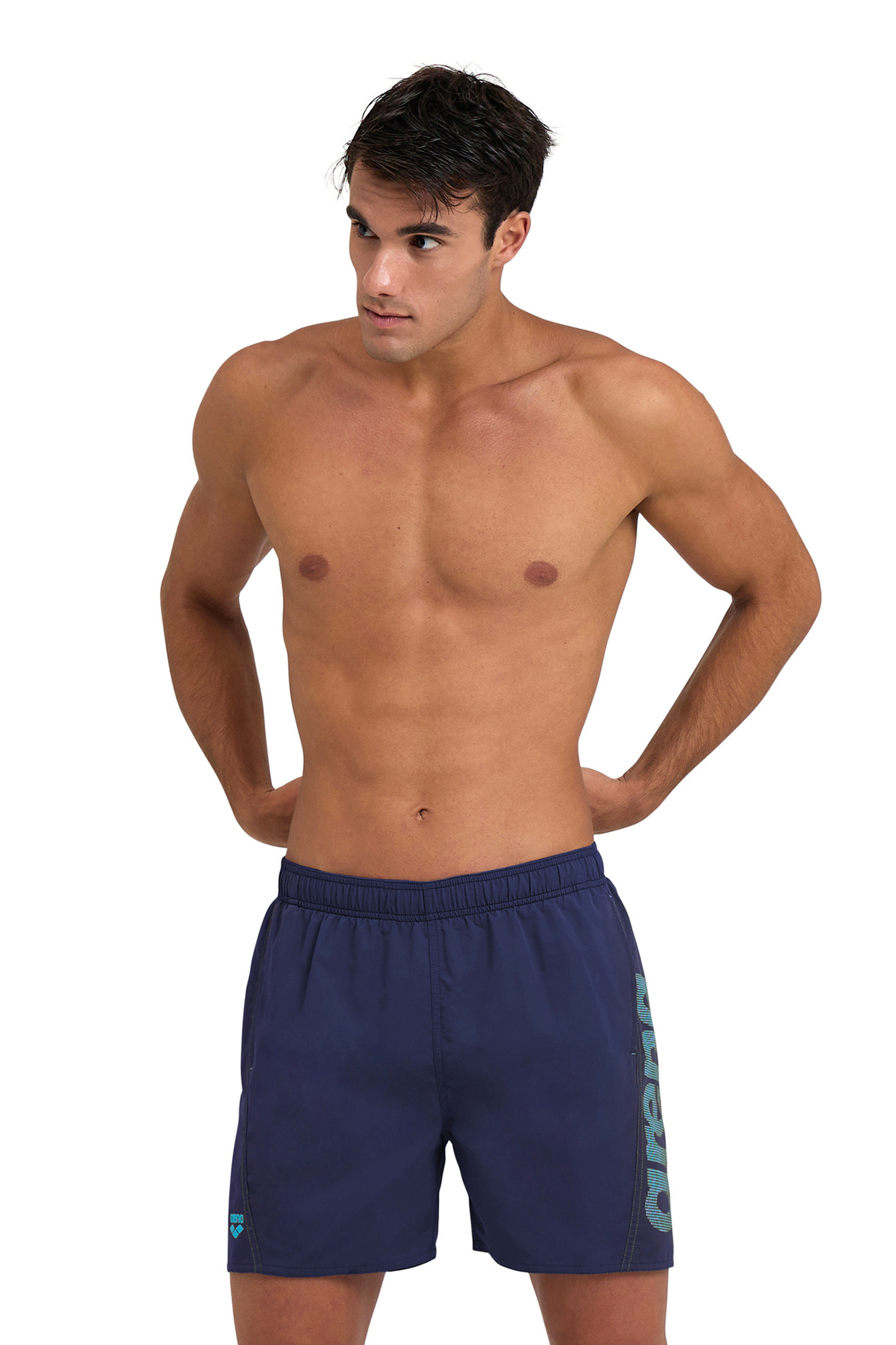 FUNDAMENTALS ARENA LOGO BOXER R NAVY-TURQUOISE 1