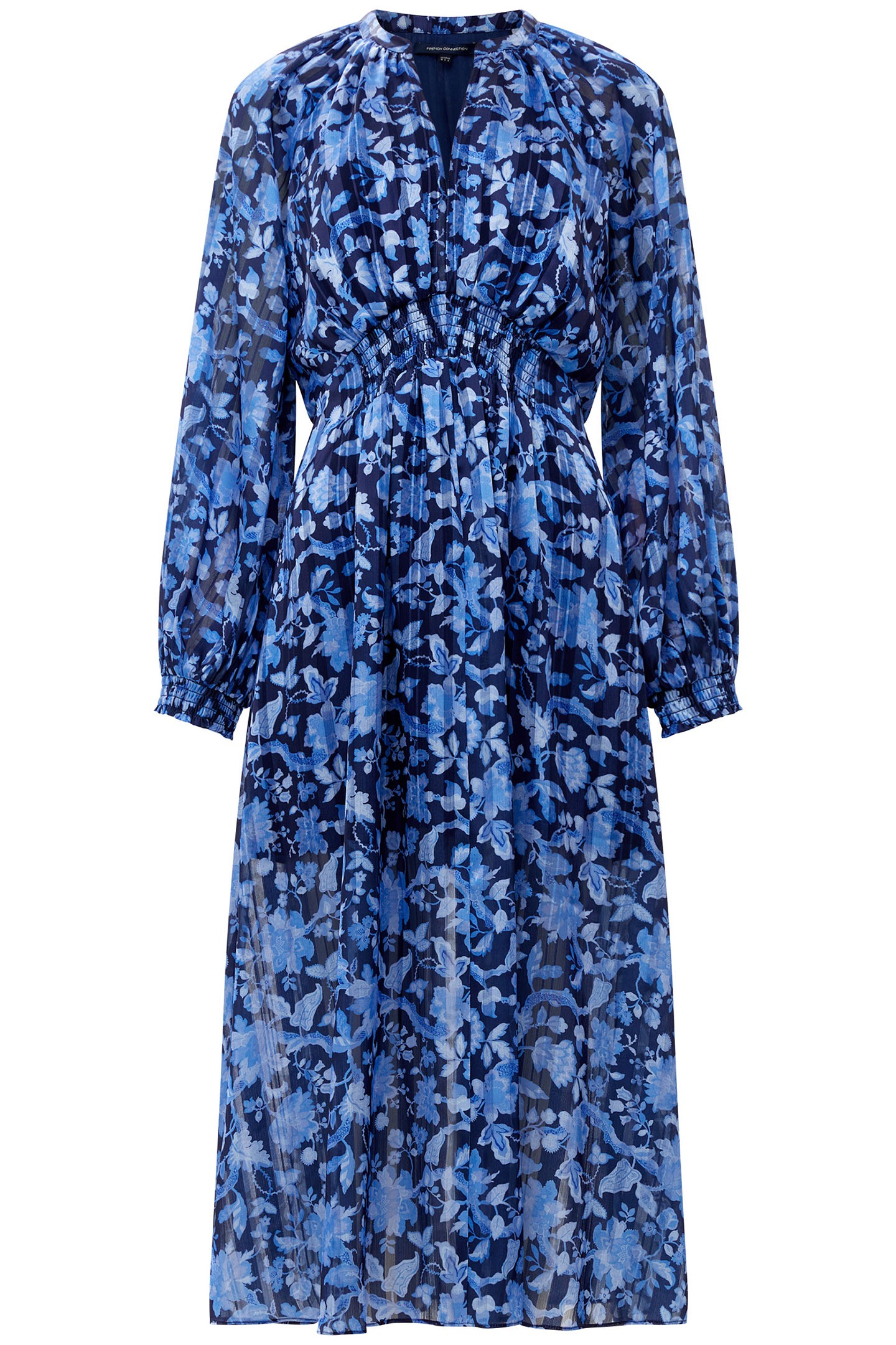 CYNTHIA FAUNA MIDI DRESS MIDNIGHT BLUE 3