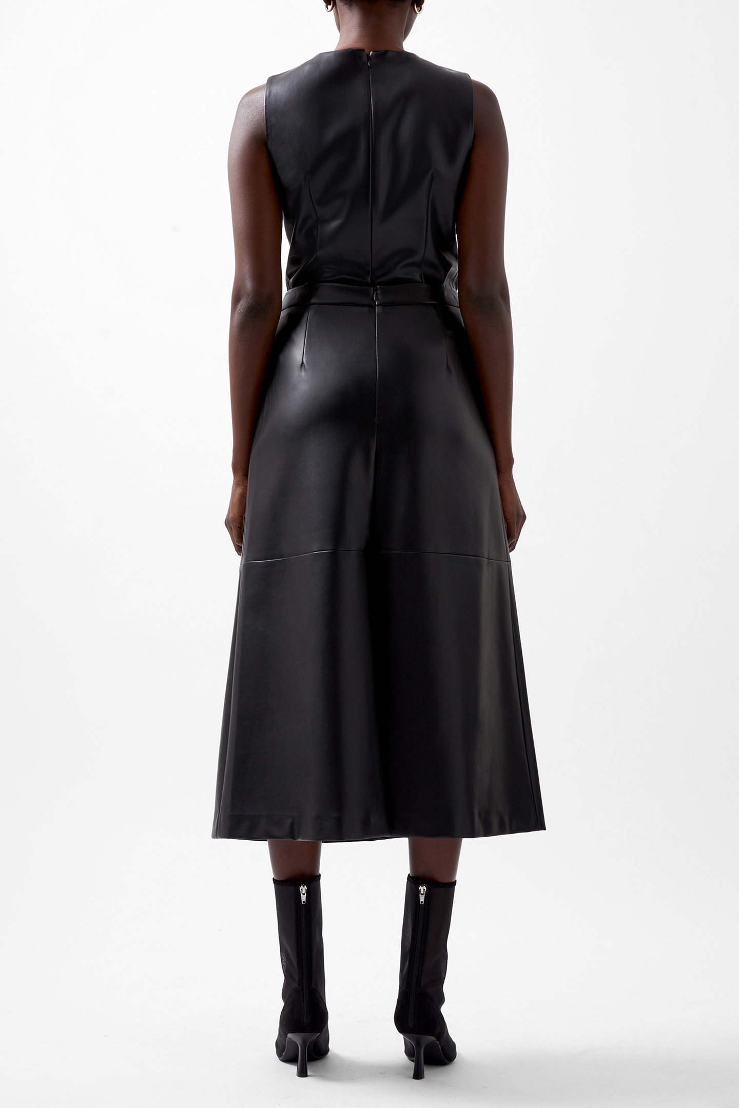 CROLENDA PU MIDI SKIRT BLACKOUT 3