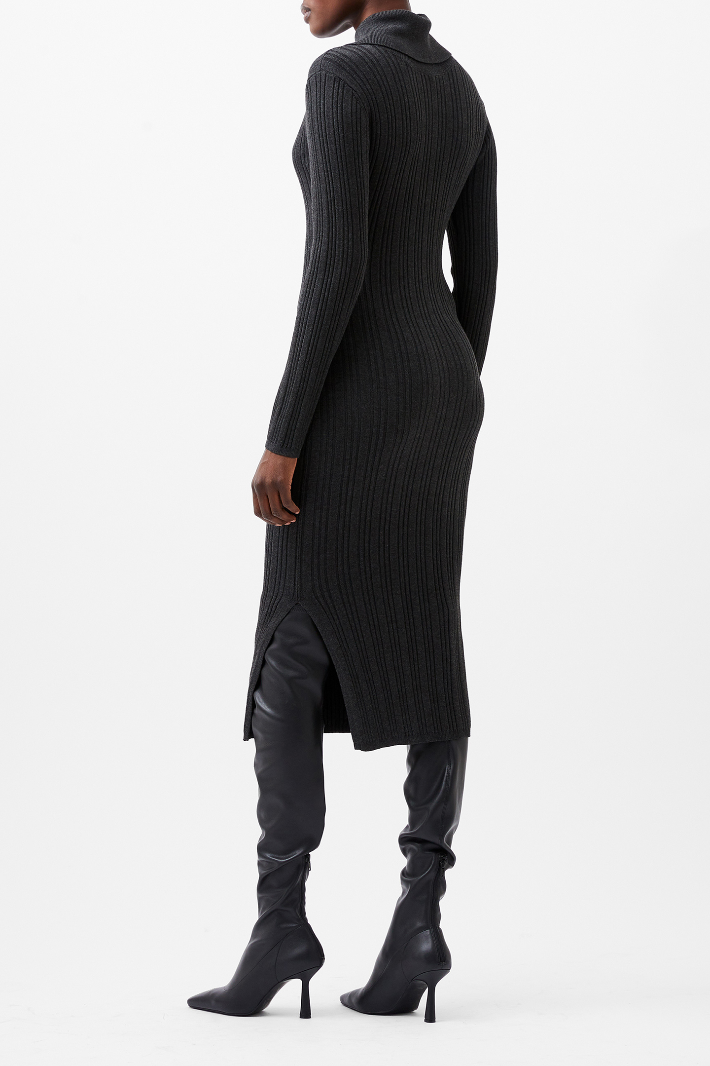 NIA MARI DRESS CHARCOAL MEL 2