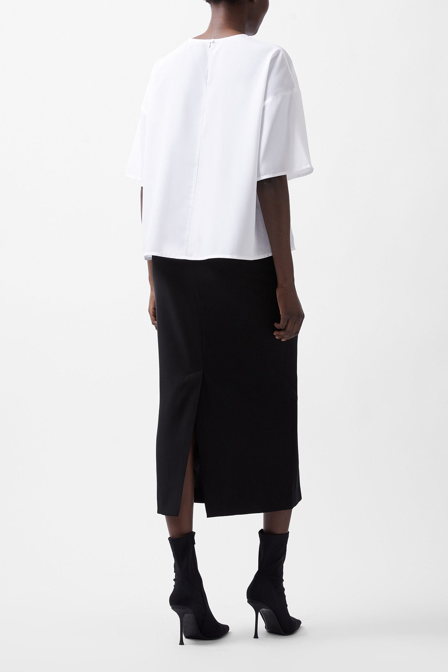 CAPRIANA CREPE TOP LINEN WHITE 3