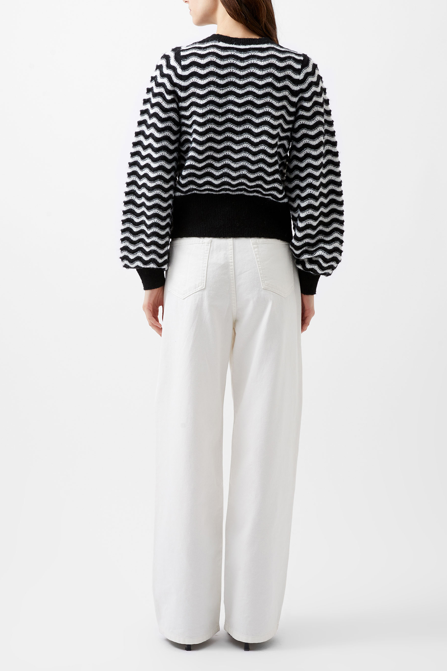 NATASHA SCALLOP JUMPER MOONLESS NIGHT/C CRM 3