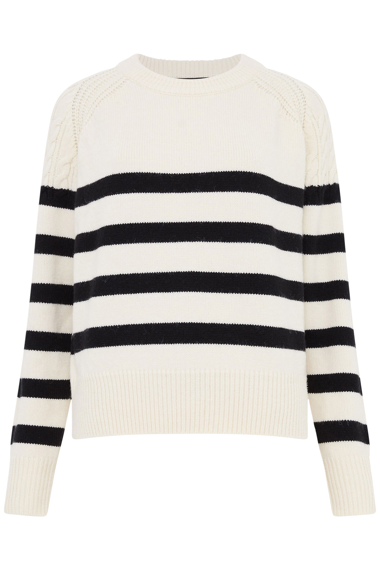 QUINLEY STRIPE JUMPER CLASSIC CREAM/BLACKO 4