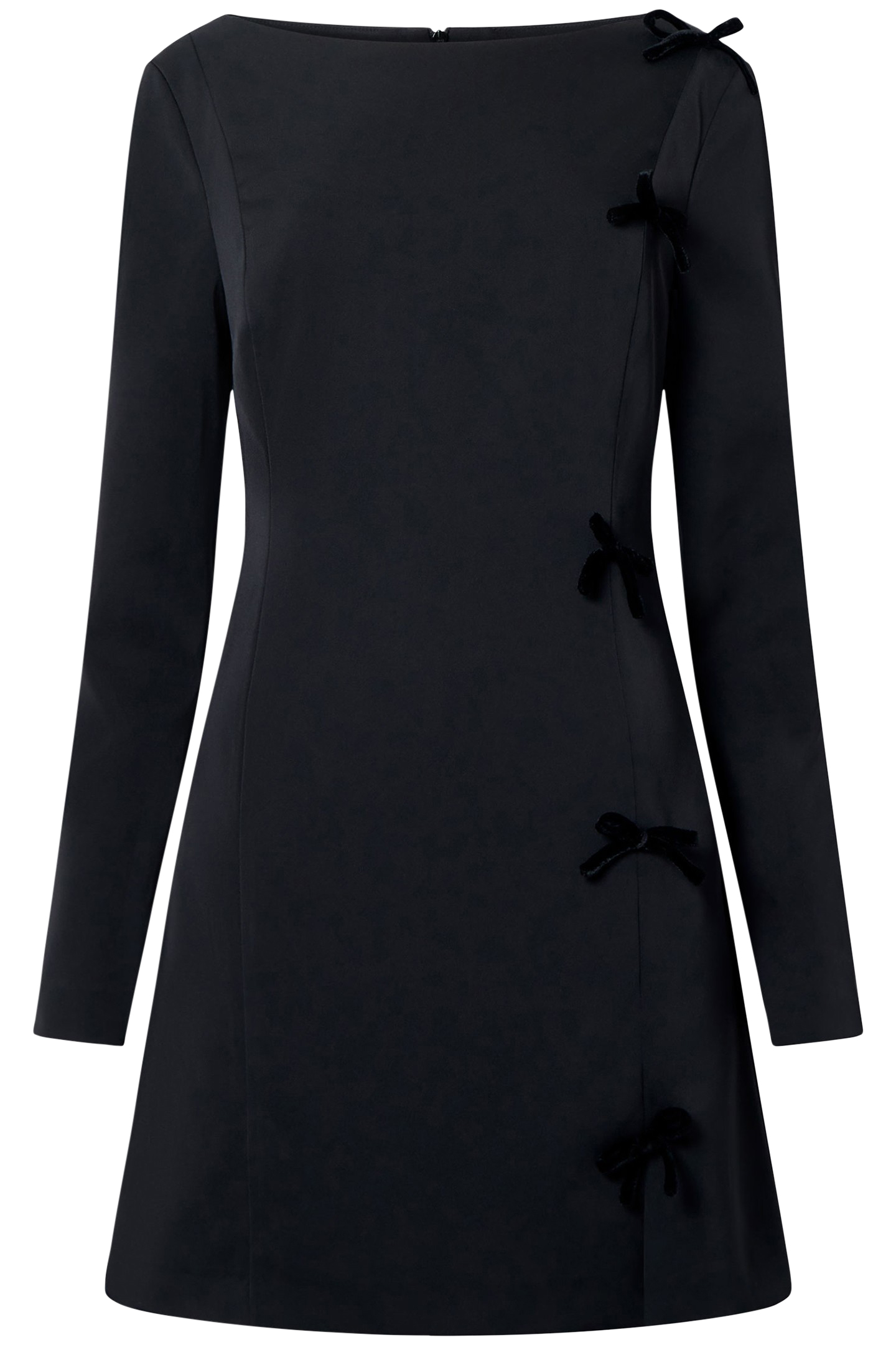 FENIX SATIN BOW LS DRESS BLACKOUT 3