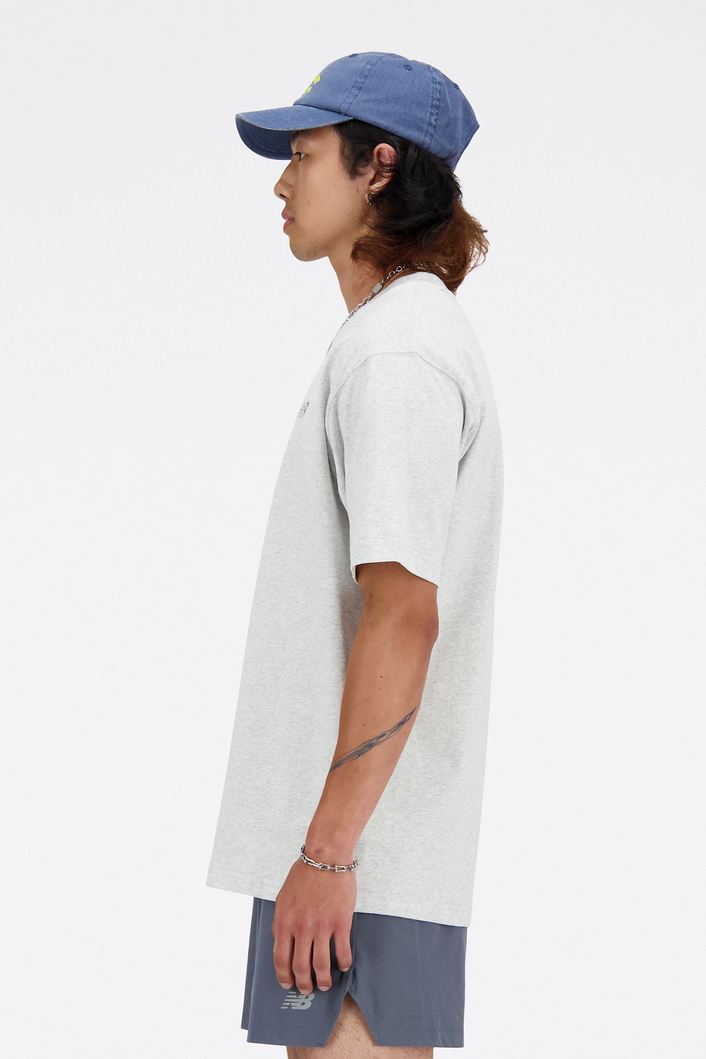 ATHLETICS COTTON T-SHIRT IN GREY 5