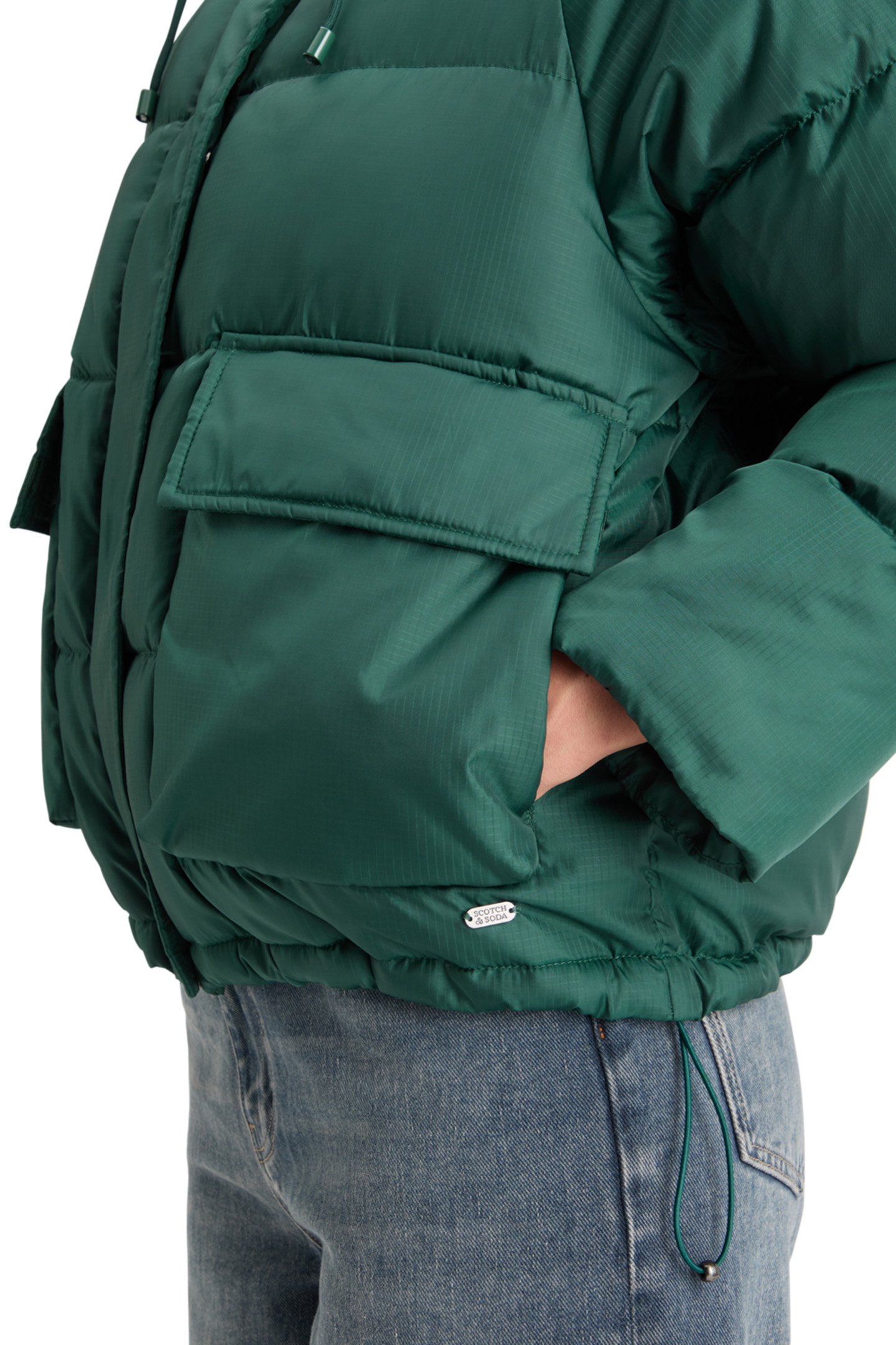 SHORT RIPSTOP PUFFER CYPRESS GREEN 9