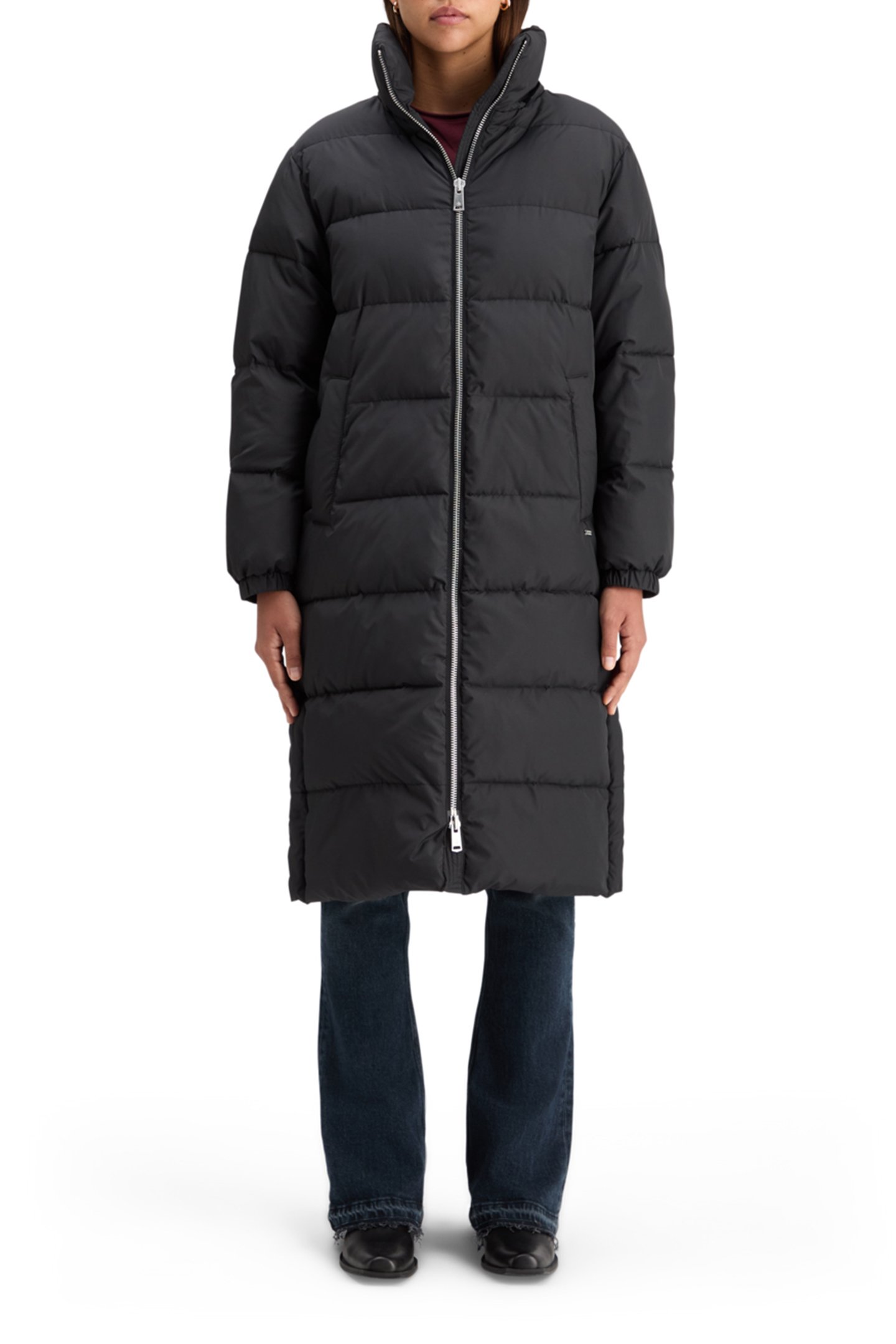 LONG LINE PUFFER EVENING BLACK 1