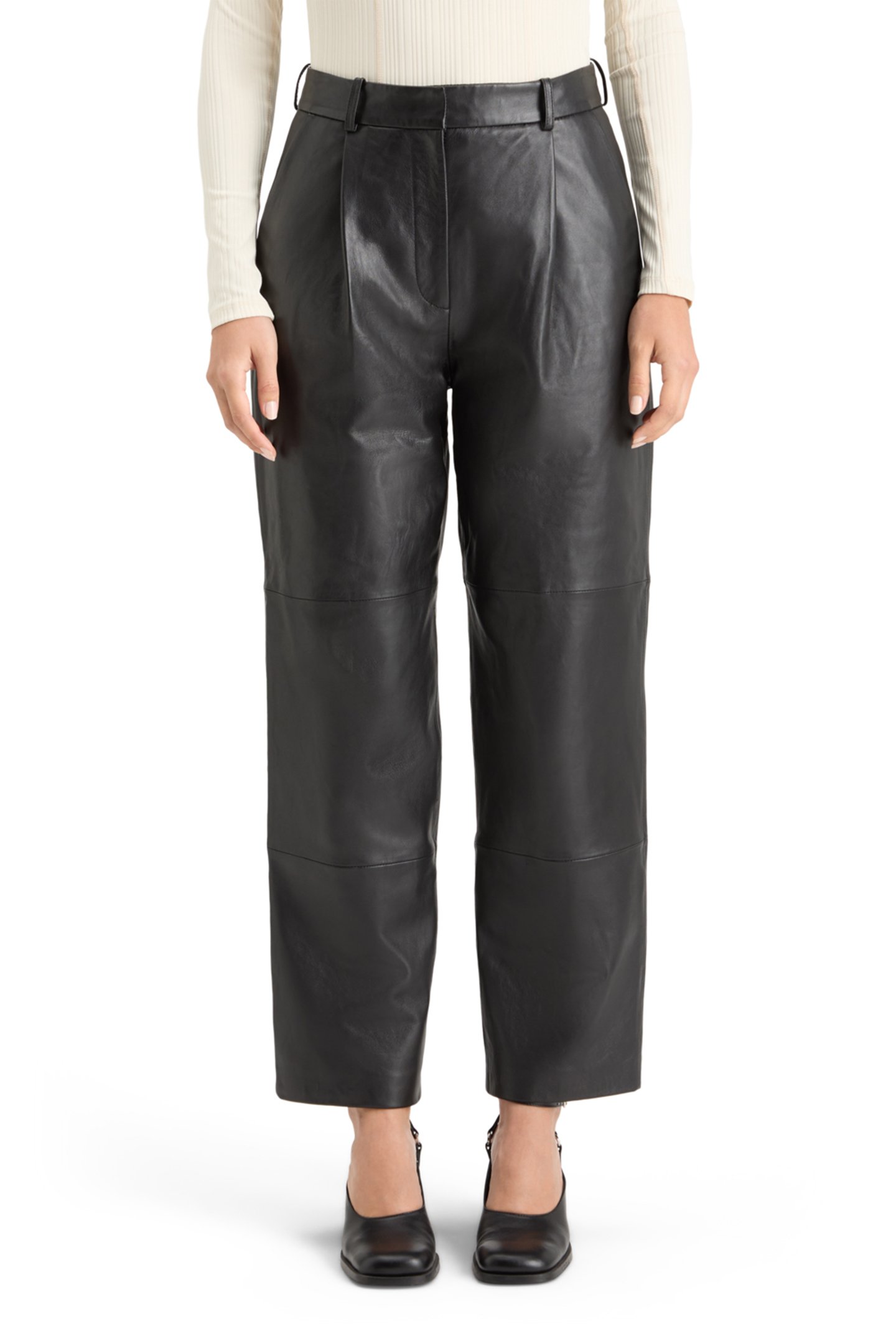 ROBYN NAPPA LEATHER PANT EVENING BLACK 1
