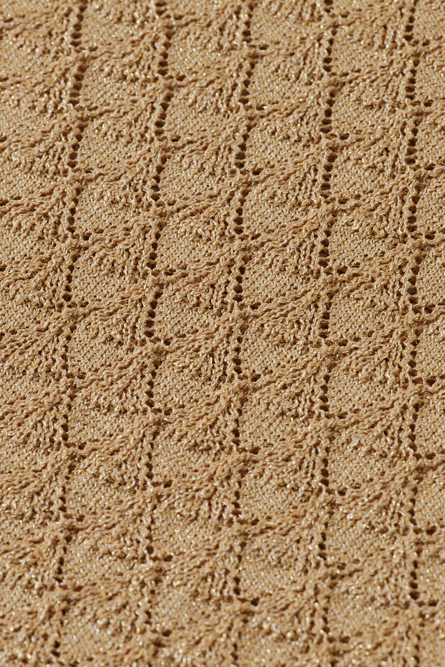 METALLIC POINTELLE KNITTED TANK GOLD 8