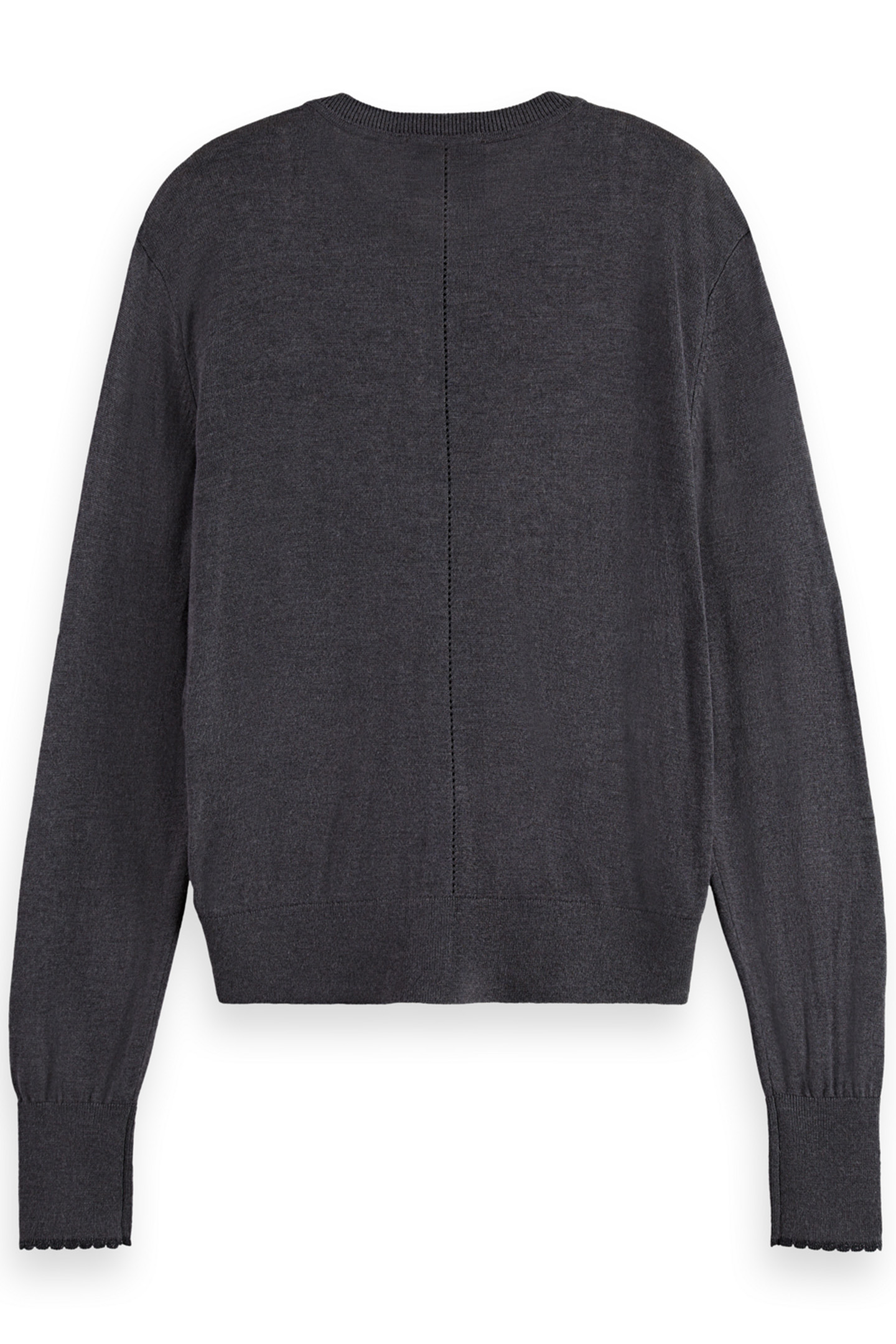 CREW NECK RELAXED CARDIGAN CHARCOAL MELANGE 2