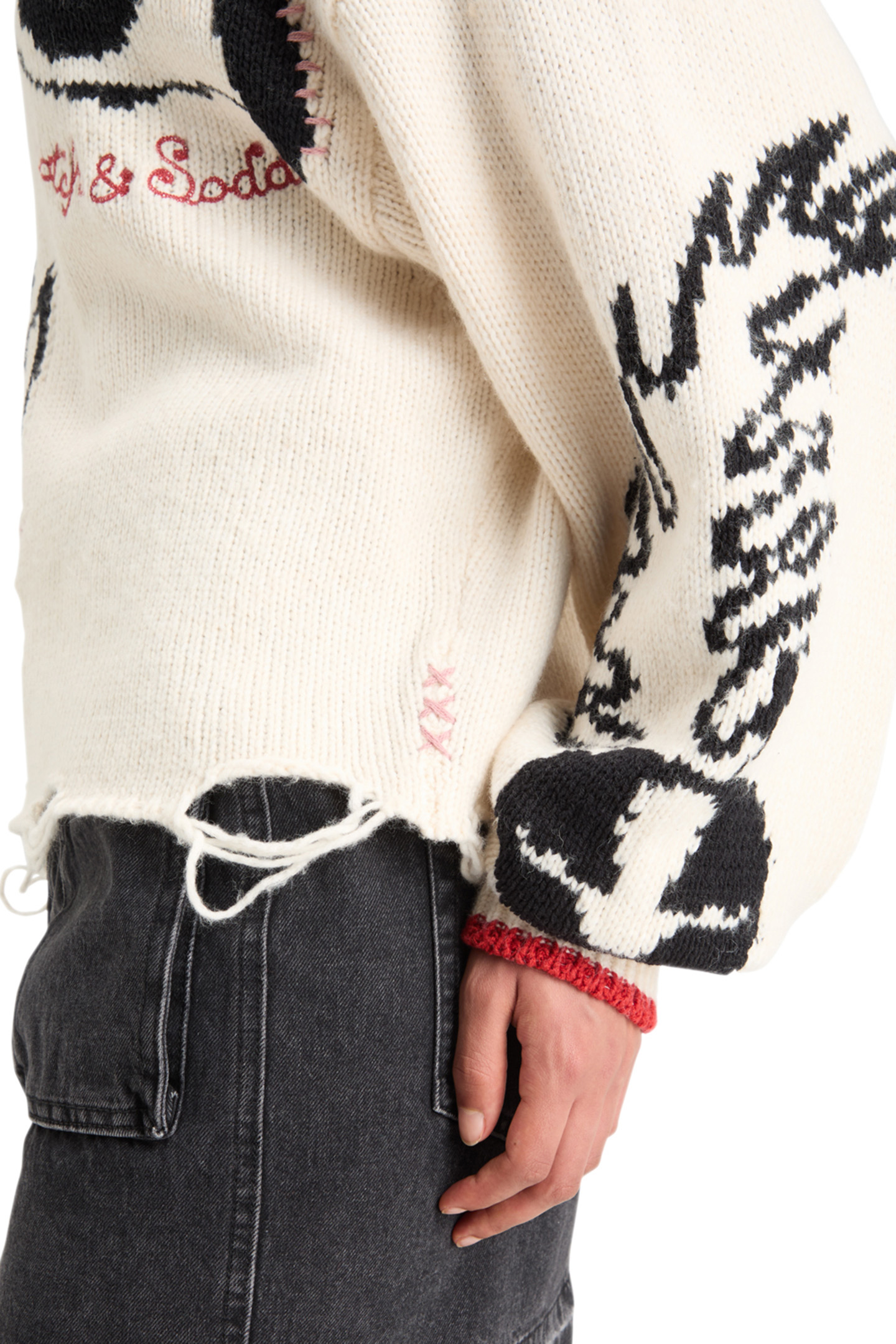 INTARSIA OVERSIZED PULLOVER SOFT ICE 7