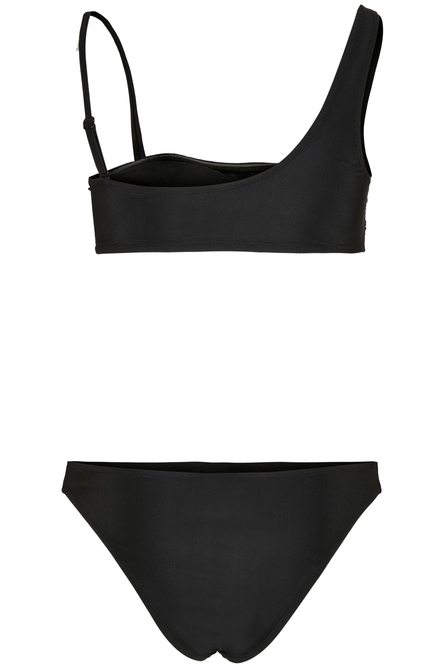 LADIES RECYCLED ASYMMETRIC TANK TOP BIKINI BLACK 2