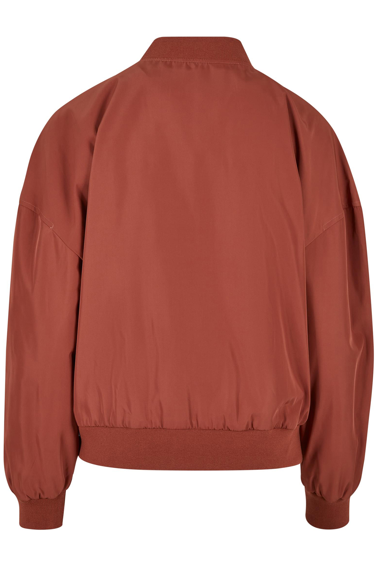 LADIES RECYCLED OVERSIZED LIGHT BOMBER JACKET TERRACOTTA 2