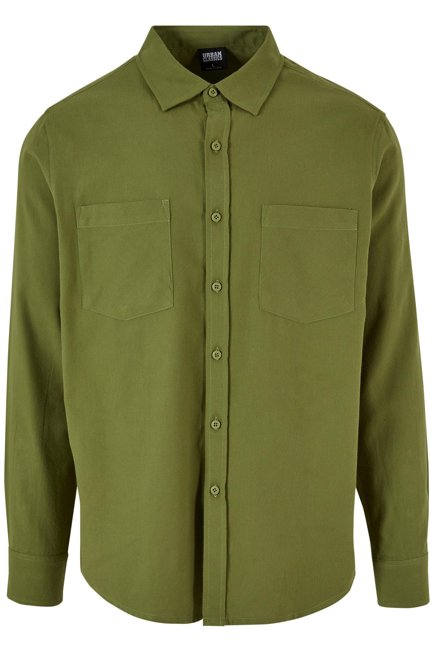 FLANELL SHIRT NEWOLIVE/NEWOLIVE by Urban Classics