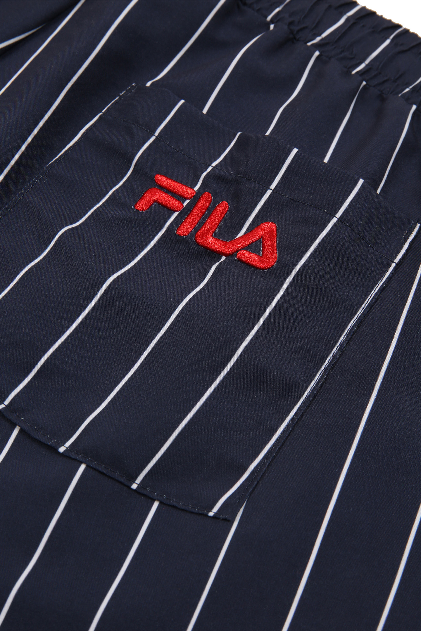 SCOGLITTI AOP BEACH SHORTS BLACK IRIS/BRIGHT WHITE STRIPED 7