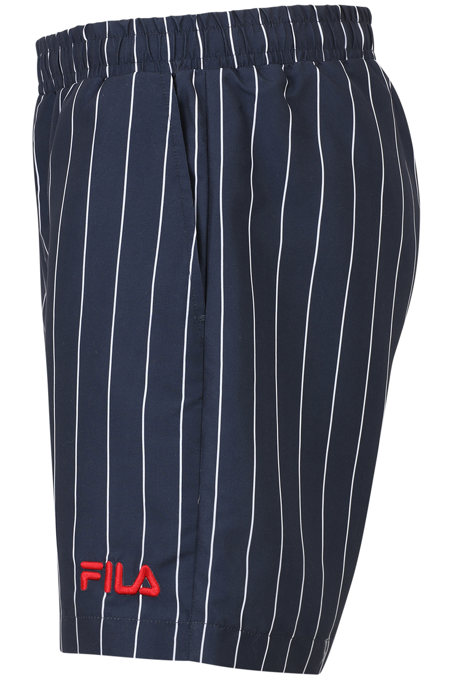 SCOGLITTI AOP BEACH SHORTS BLACK IRIS/BRIGHT WHITE STRIPED 6