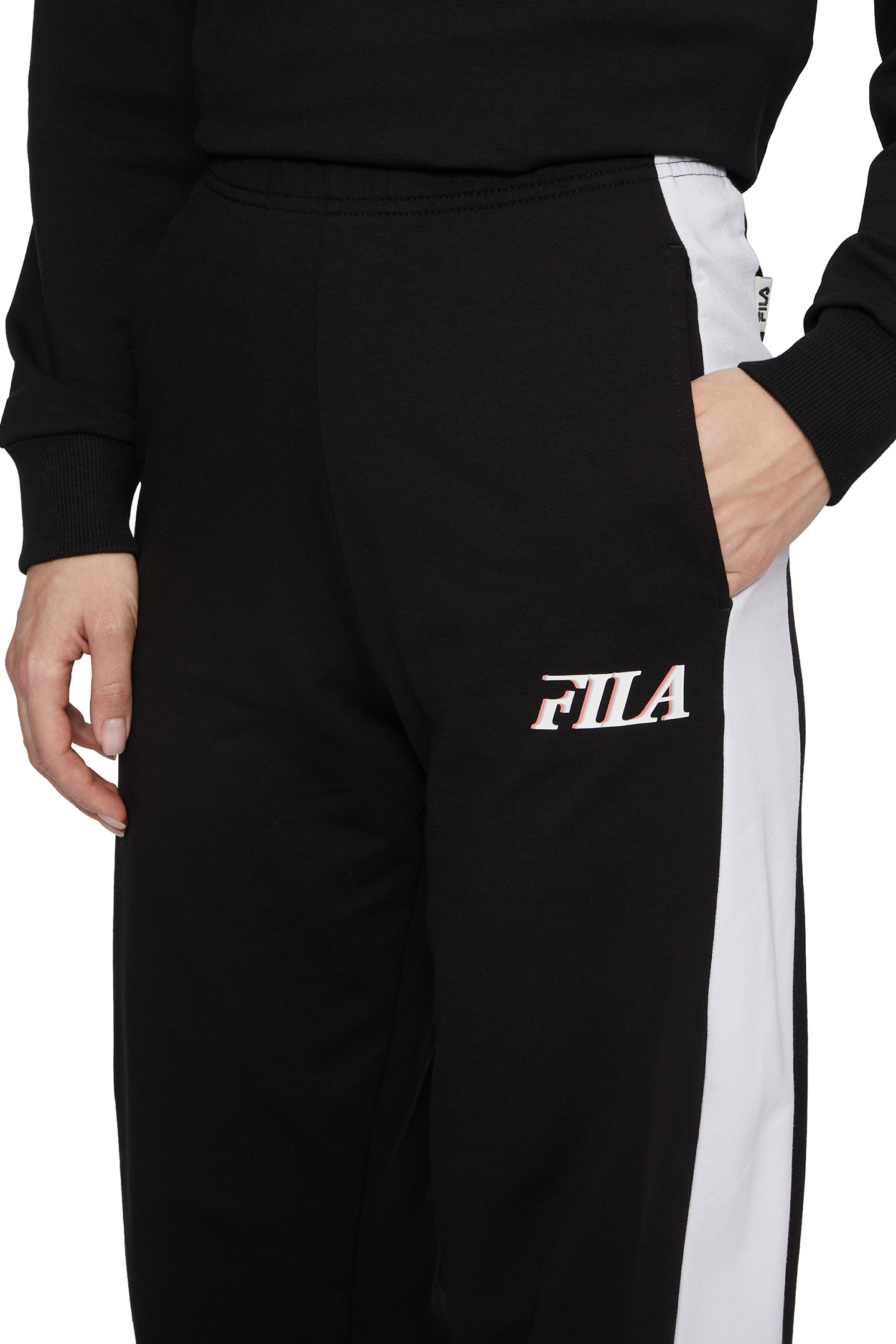 LOKEREN GRAPHIC SWEAT PANTS BLACK-BRIGHT WHITE 7