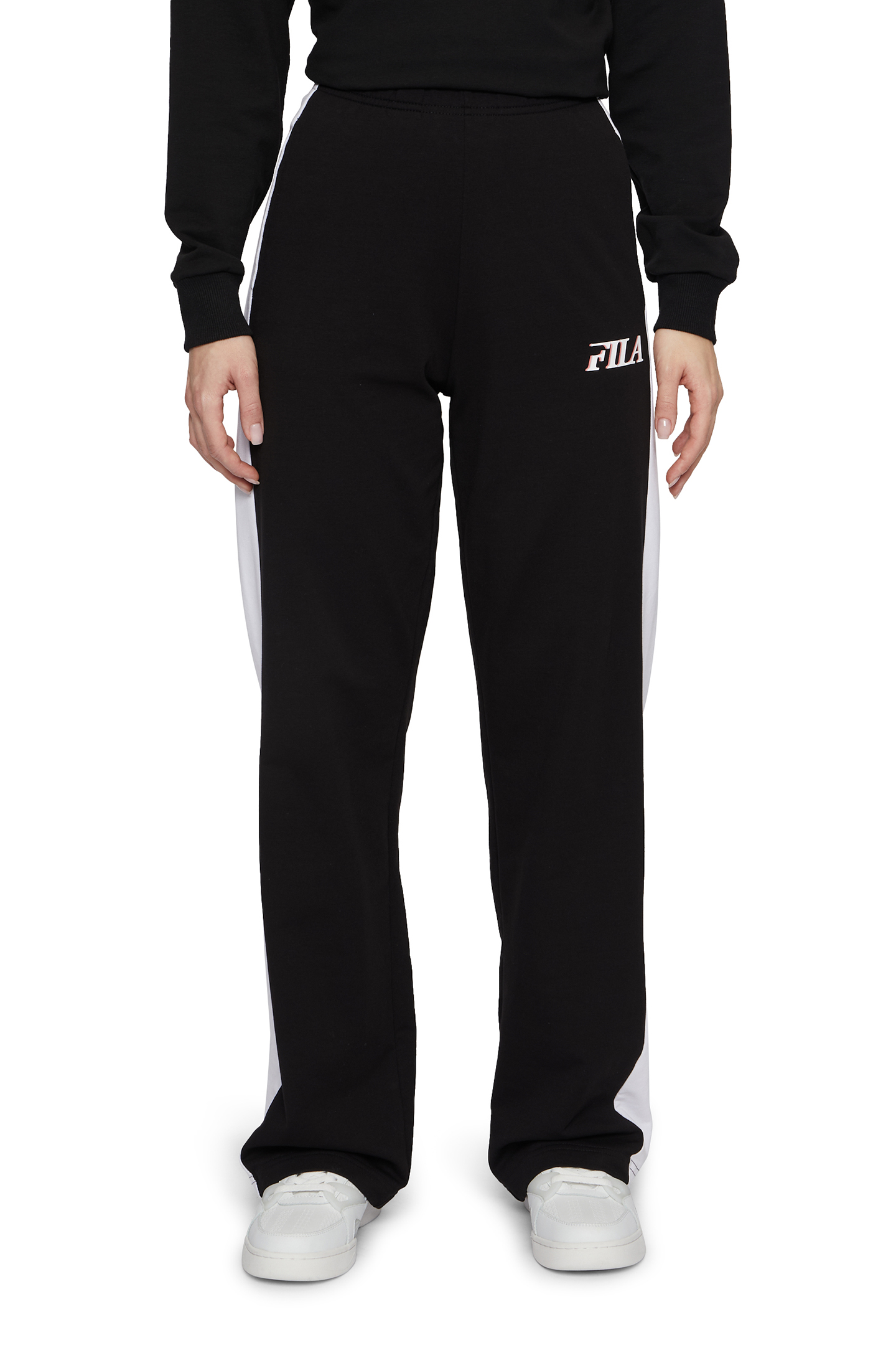 LOKEREN GRAPHIC SWEAT PANTS BLACK-BRIGHT WHITE 1