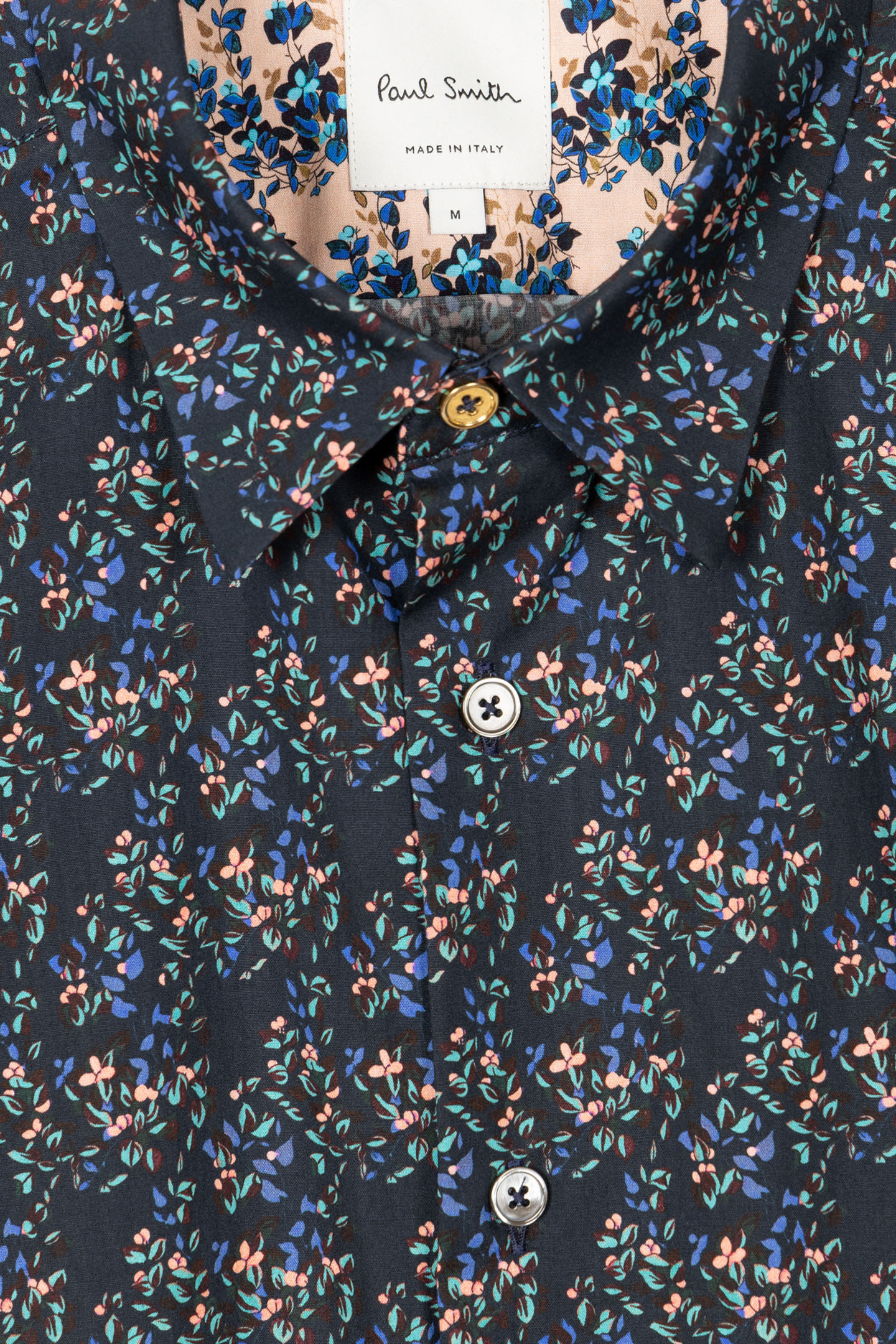 S/C SLIM FIT SHIRT NAVY 7