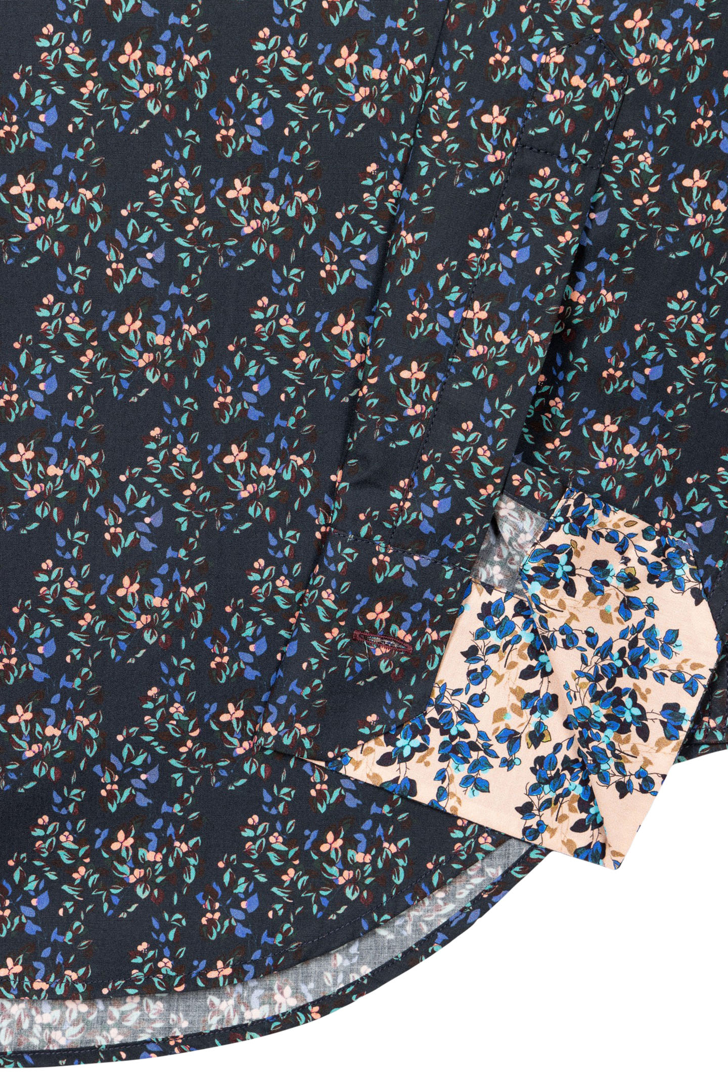 S/C SLIM FIT SHIRT NAVY 5