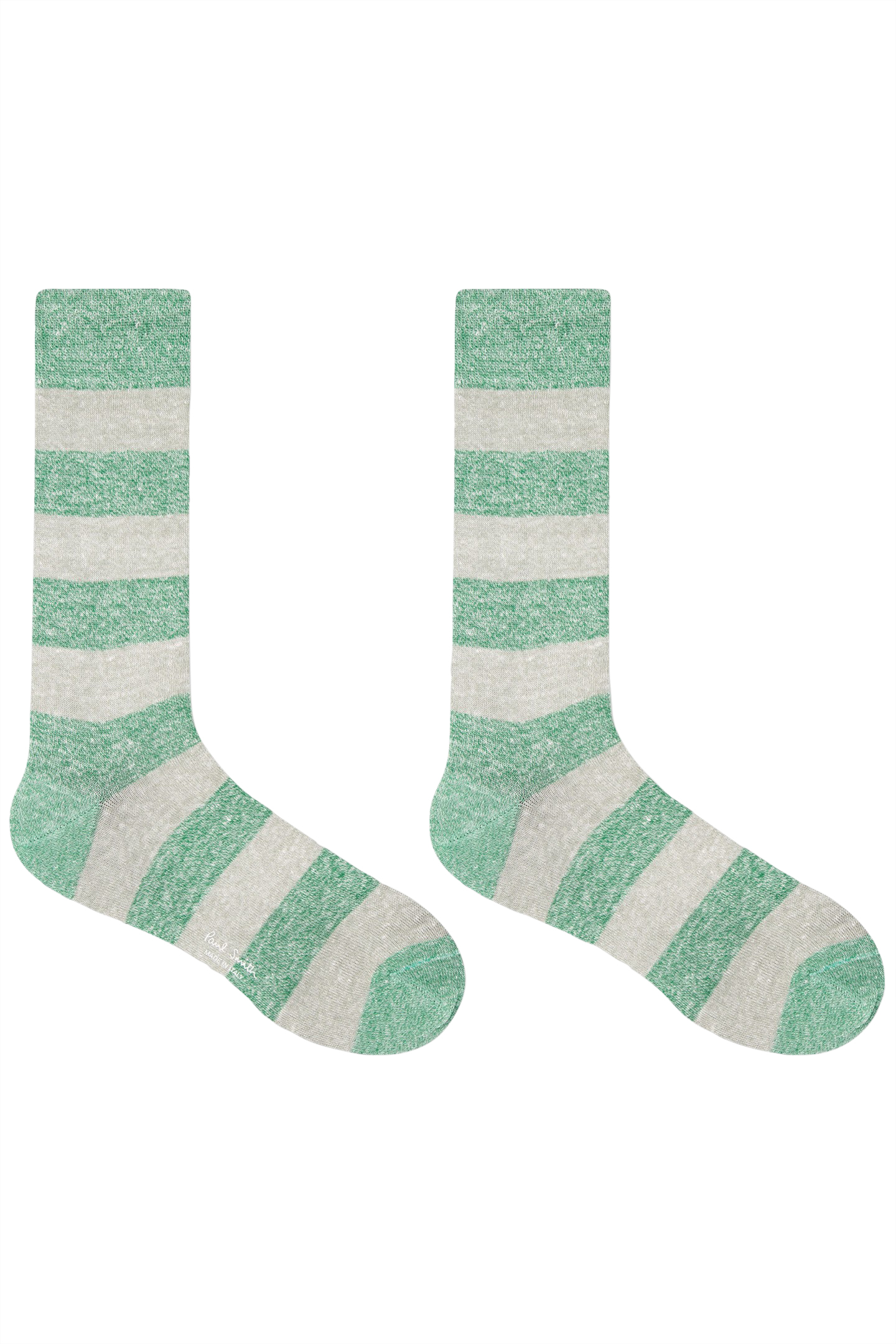 MEN SOCK BARRY LINEN BOTTLE GREEN 2