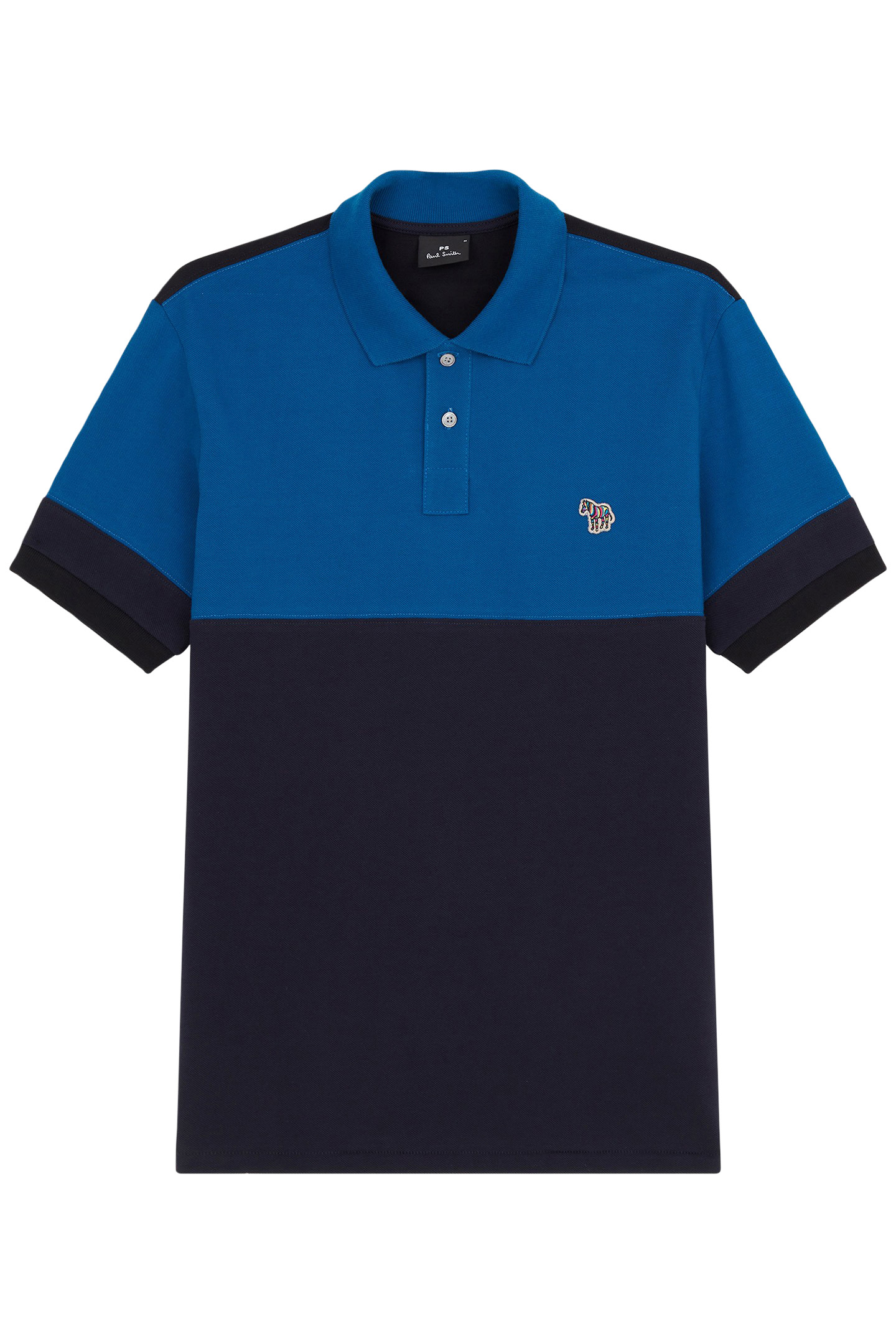 REG FIT SS POLO SHIRT ZEBRA COBALT BLUE 1