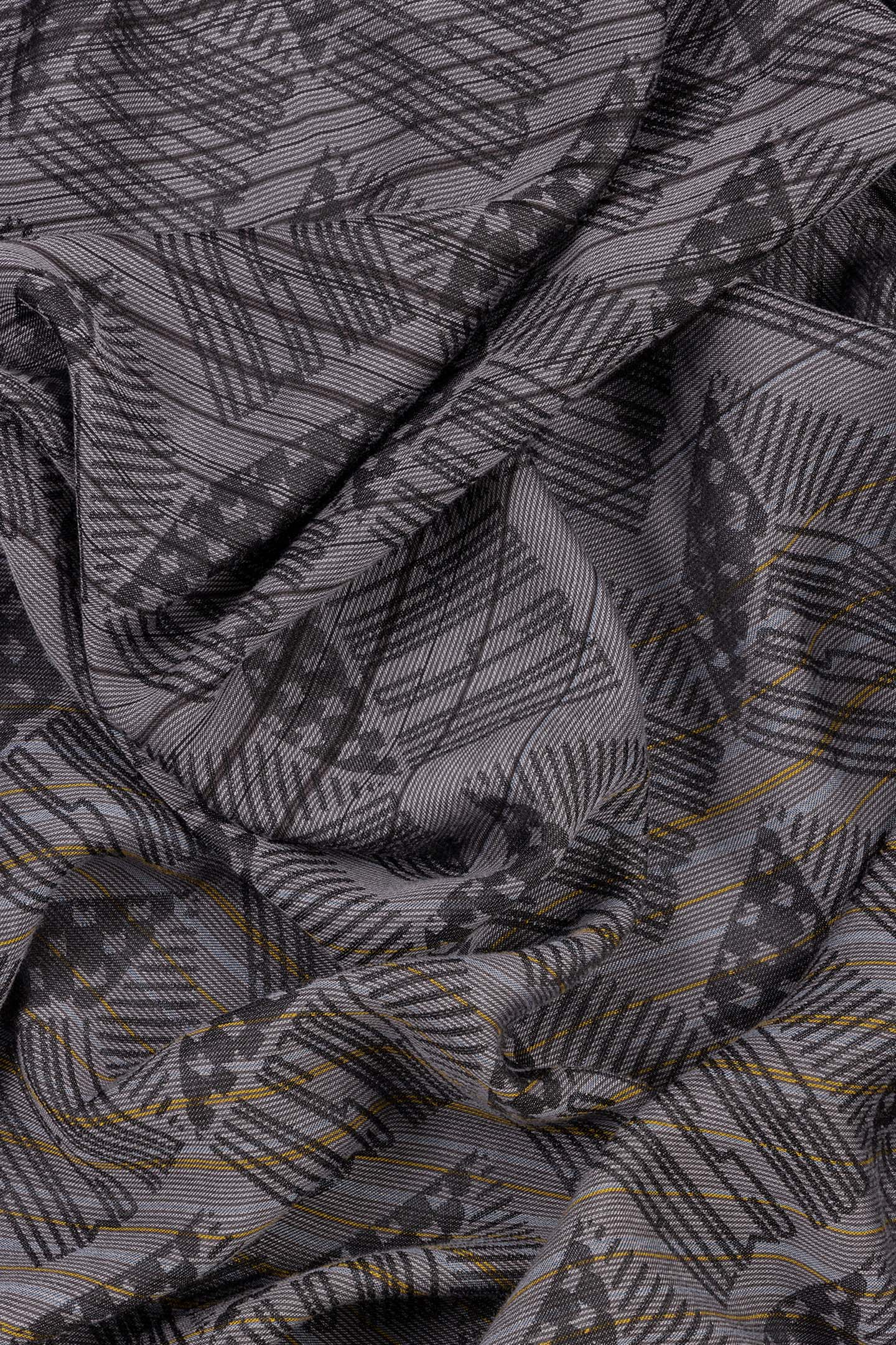 SCARF PS CUBE JACQUARD SLATE 3