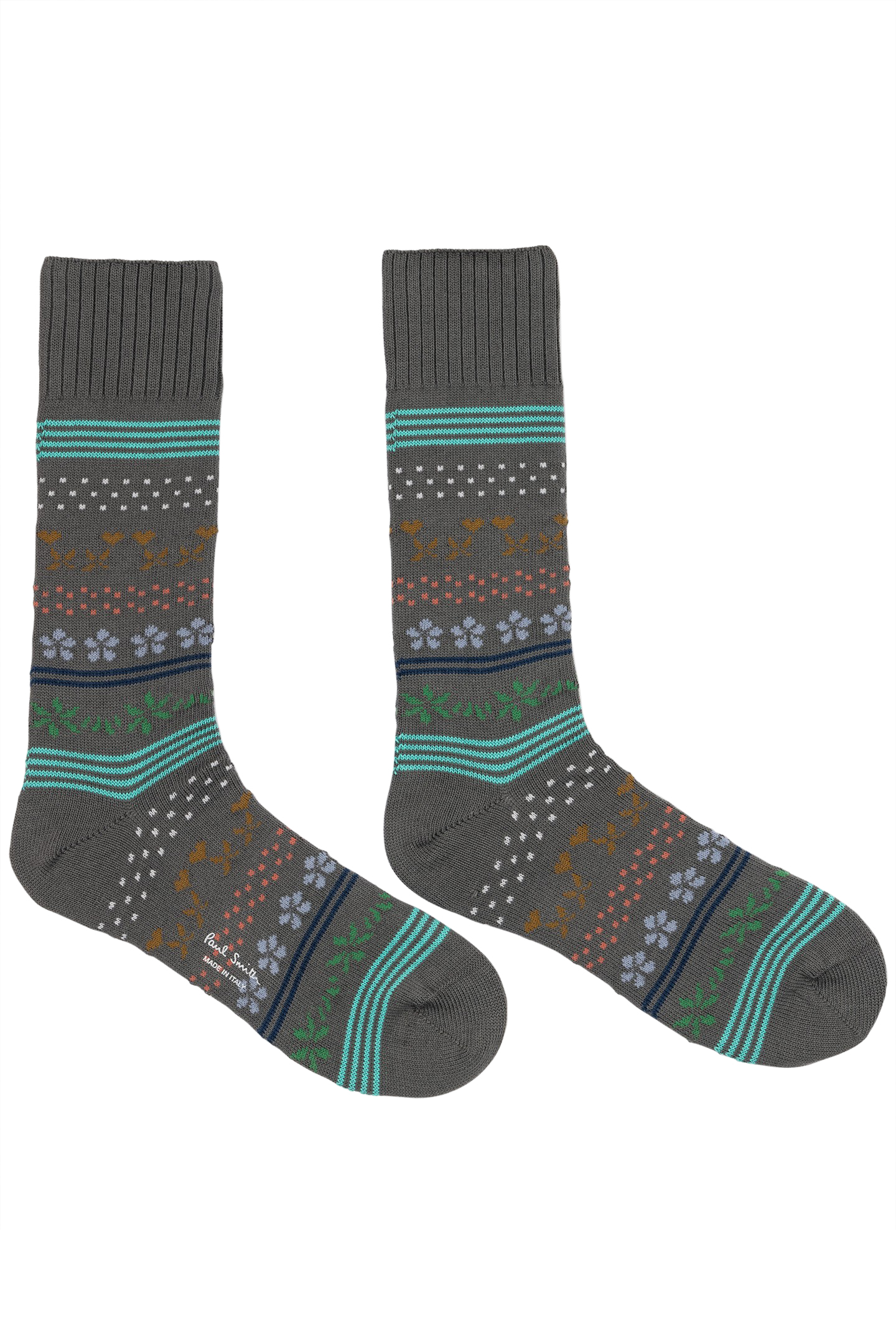 MEN SOCK CLYDE BANDANA SLATE 1