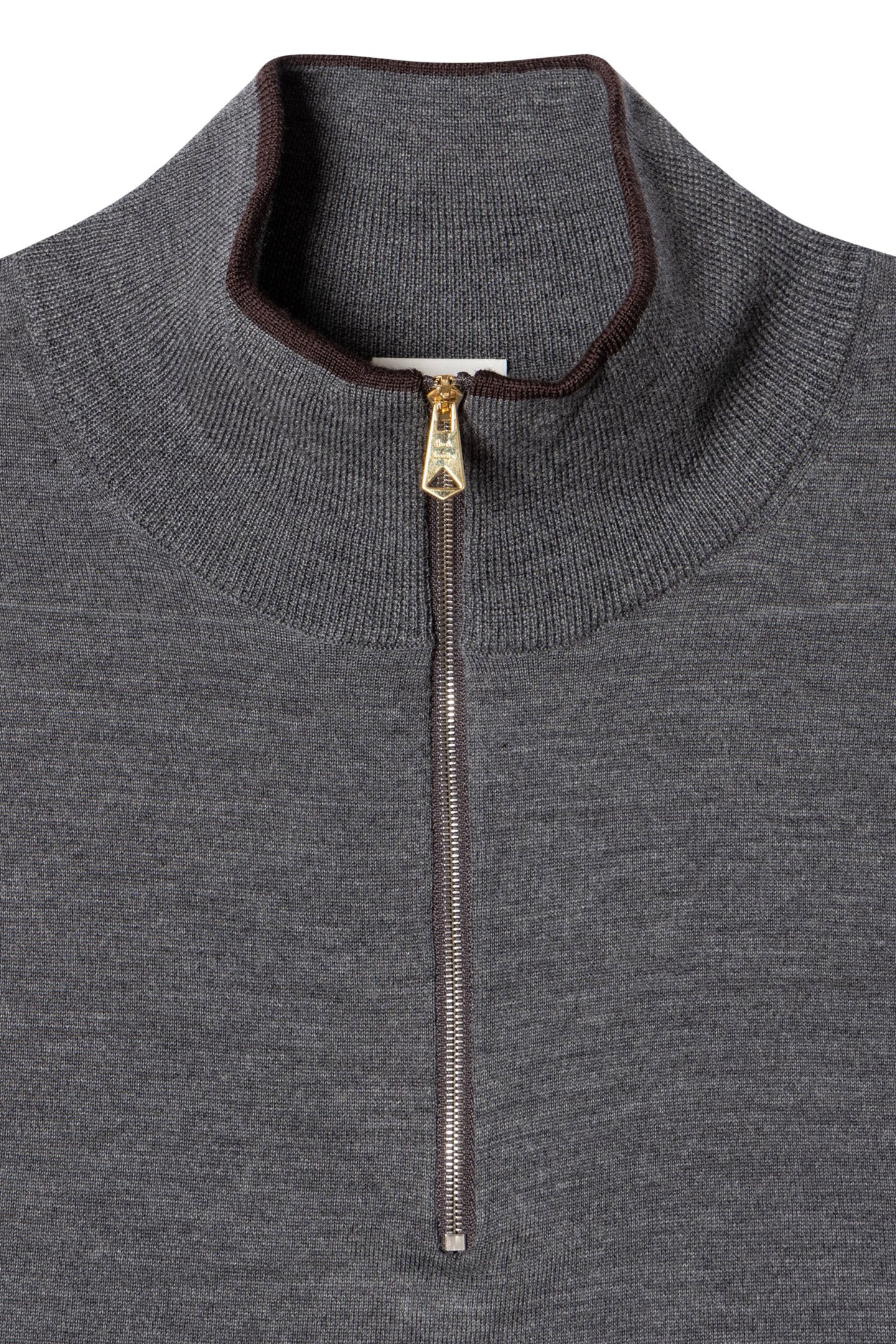 SWEATER ZIP NECK SLATE 6