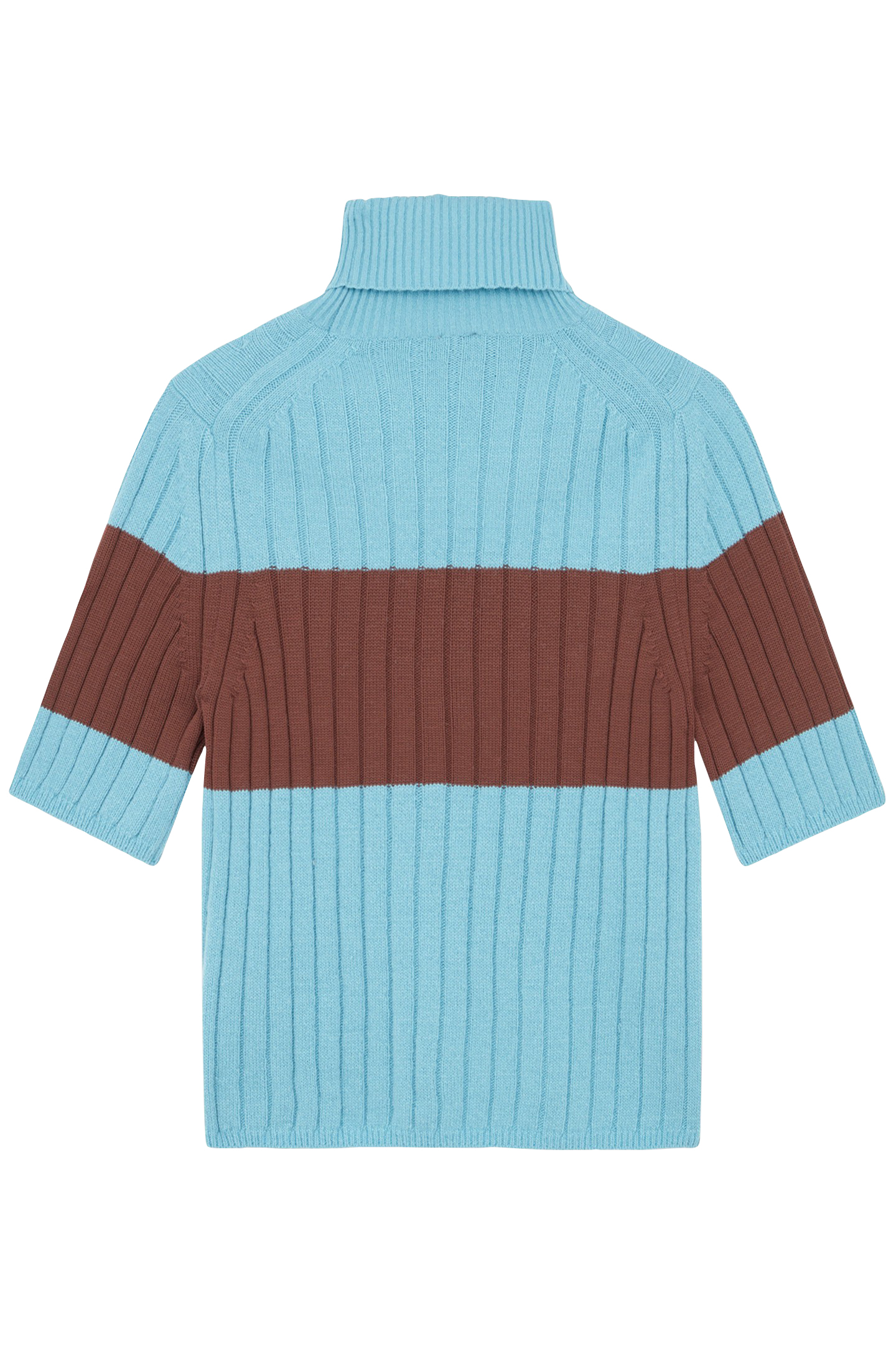 KNITTED SS SWEATER ROLL NECK GREYISH BLUE 2