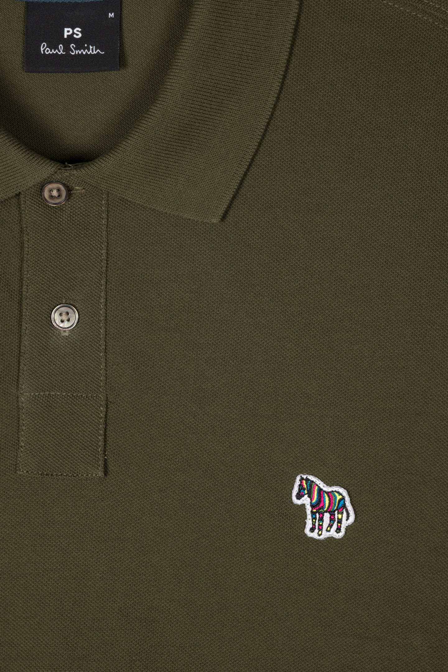 REG FIT SS POLO SHIRT ZEBRA OLIVE GREEN 2