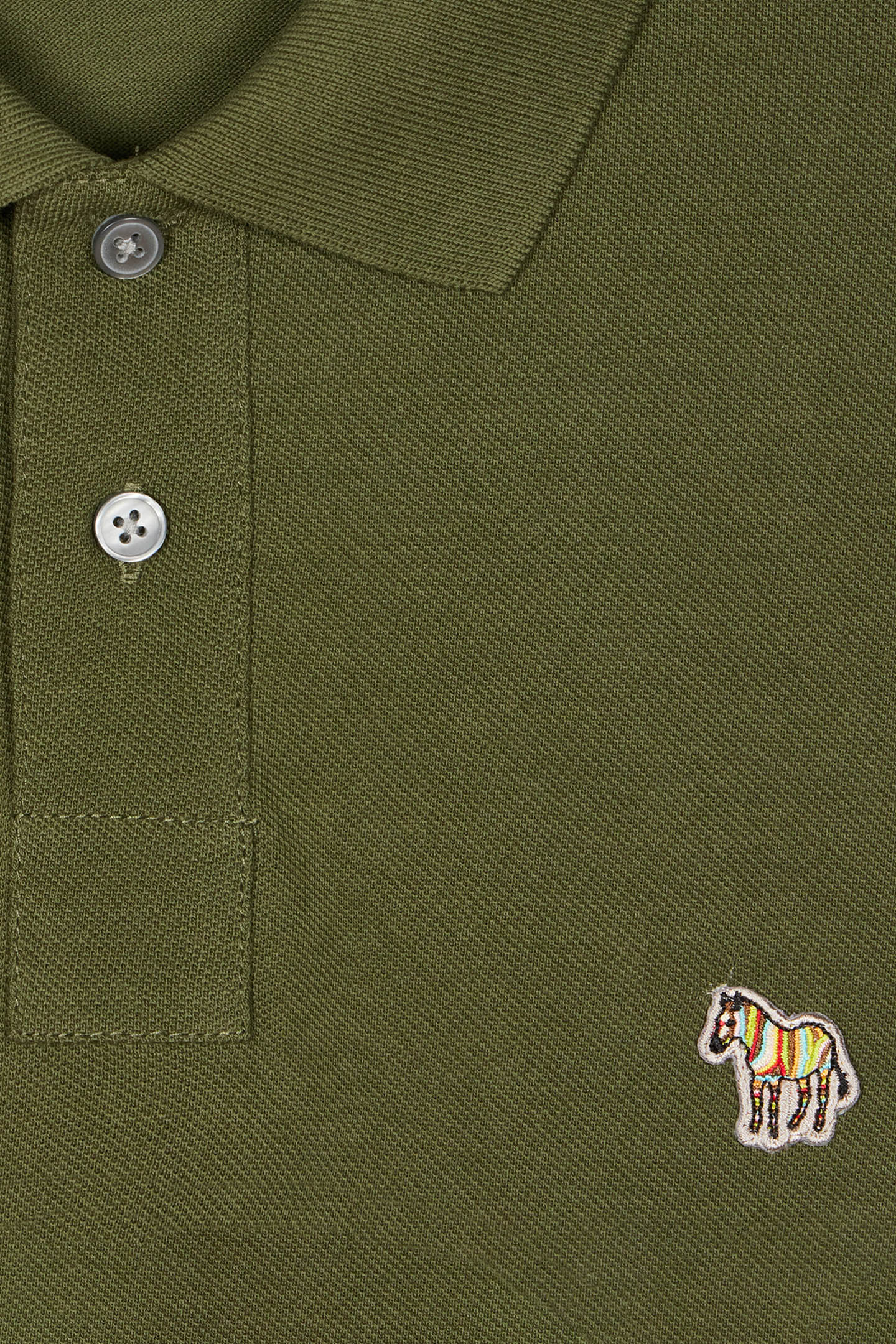 REG FIT SS POLO SHIRT ZEBRA MILITARY 2