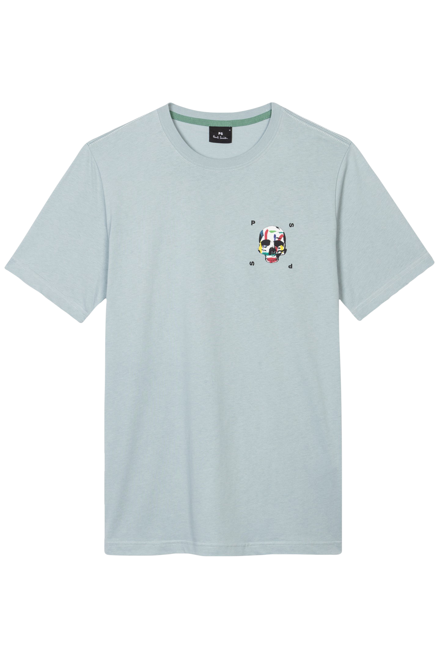 REG FIT TSHIRT PS SKULL GREYISH BLUE 1