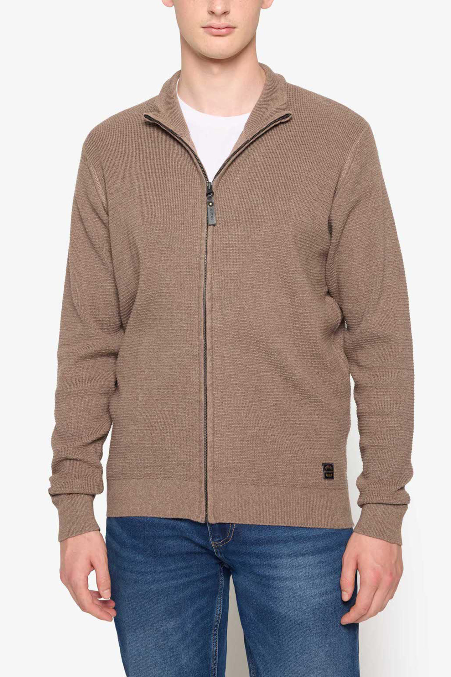 CONNORSI STRUCTURE CARDIGAN+ OAK MELANGE 1