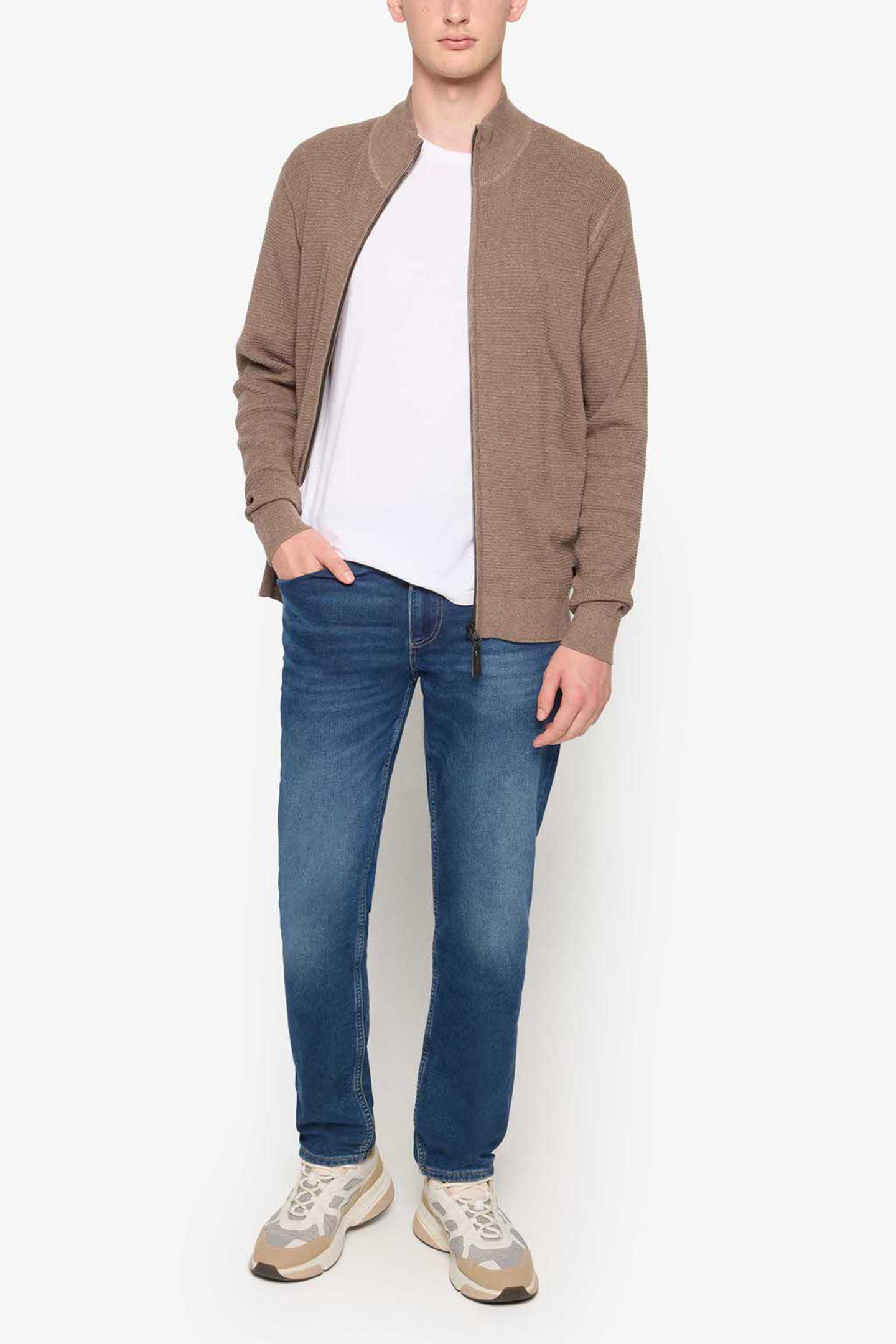 CONNORSI STRUCTURE CARDIGAN+ OAK MELANGE 3