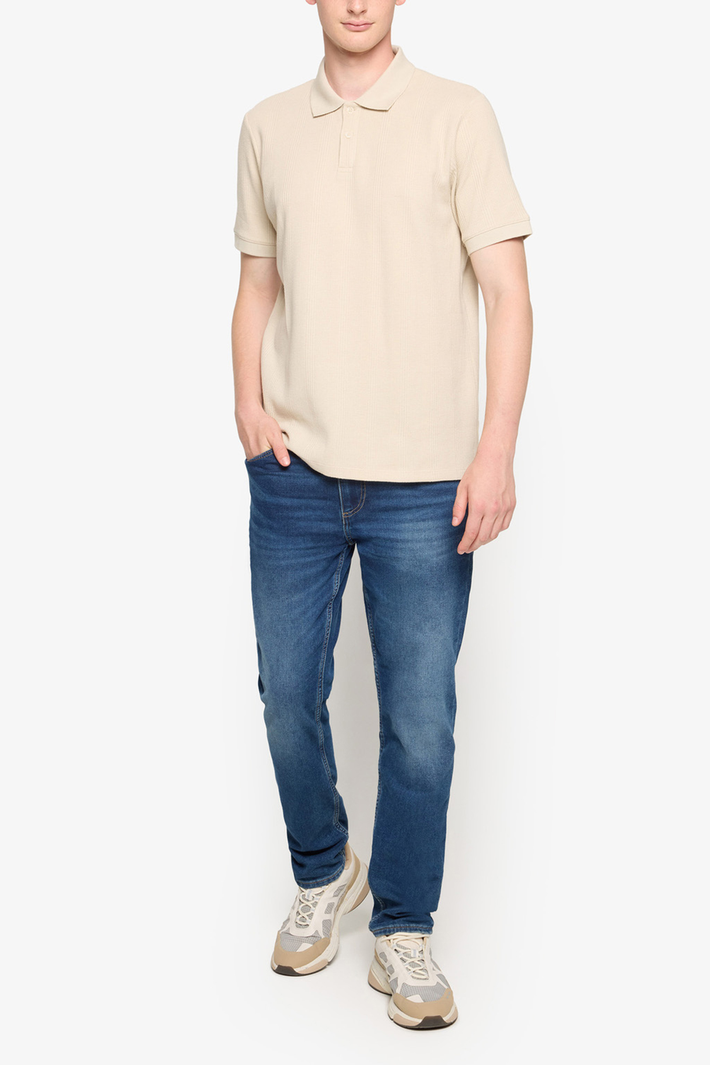 OLAUSI STRUCTURED POLO SAFARI SAND 3