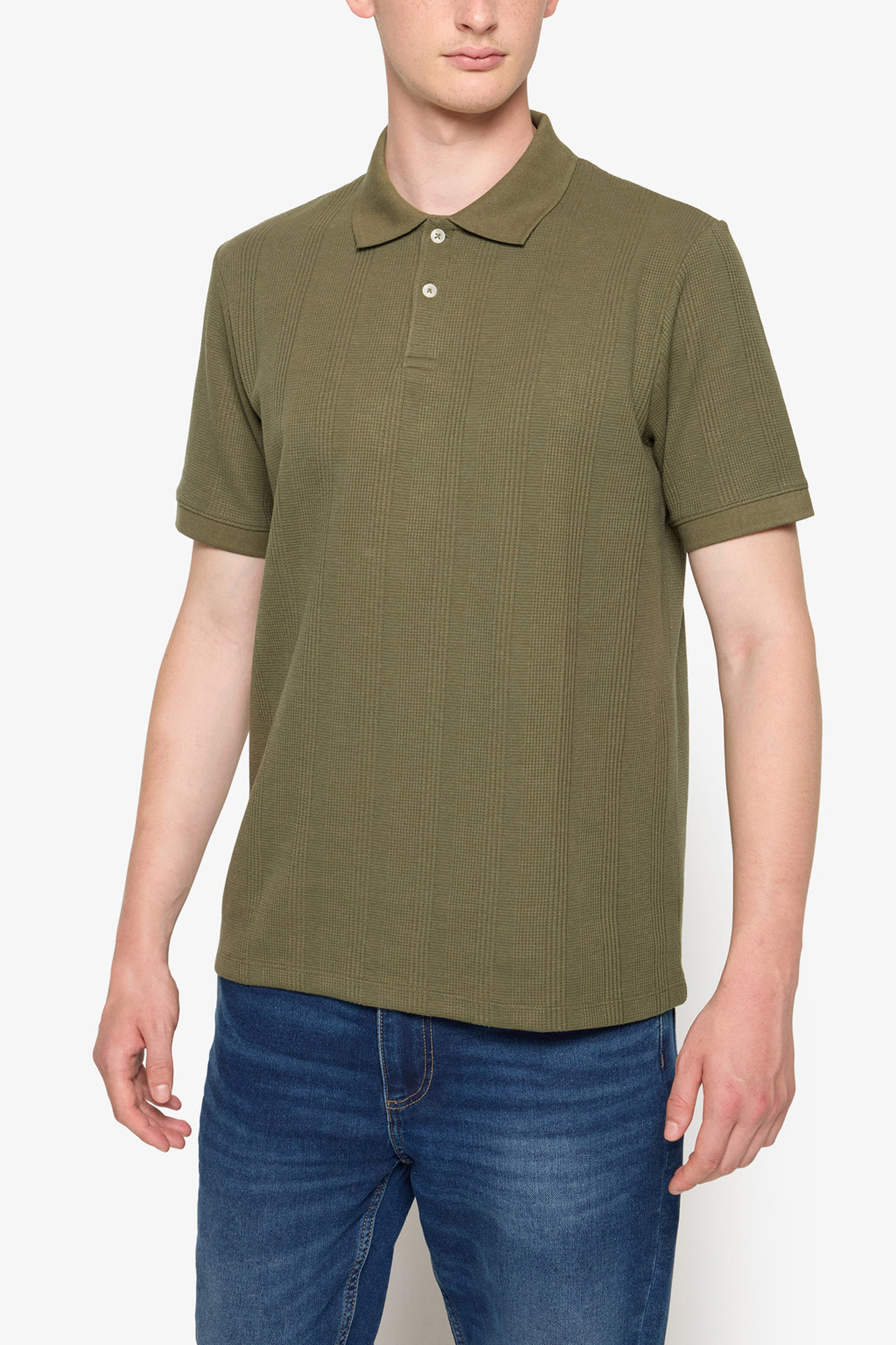 OLAUSI STRUCTURED POLO CYPRESS GREEN by Signal