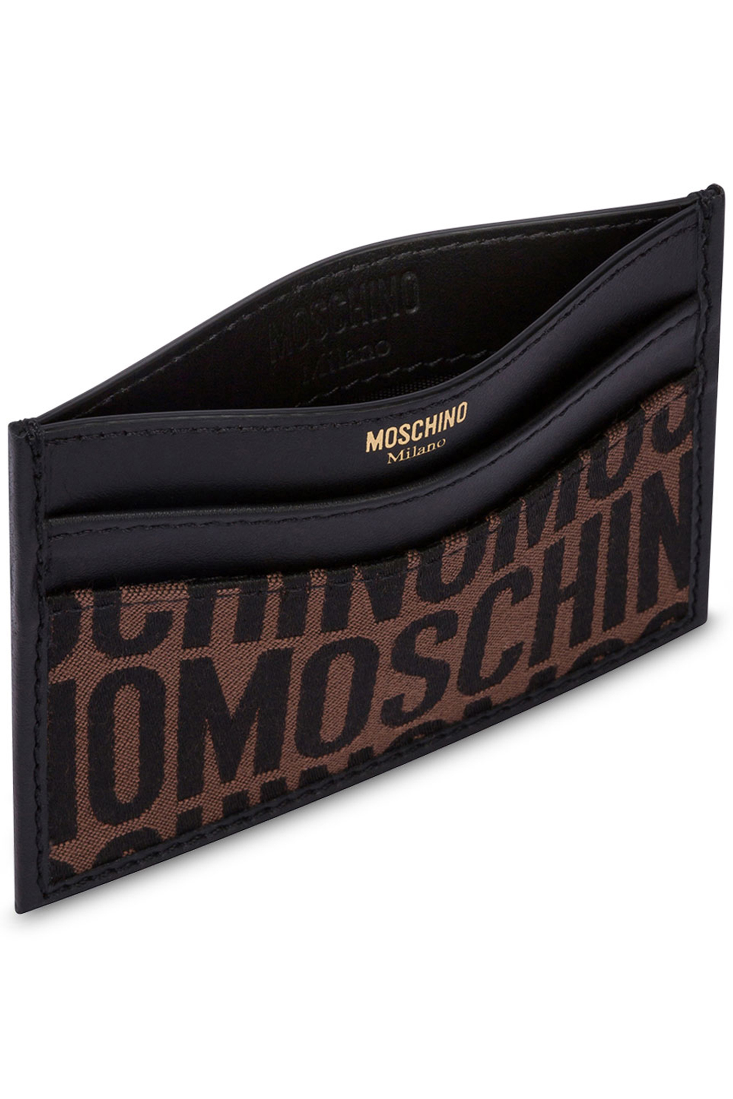 ALLOVER LOGO NYLON CARD HOLDER BROWN 2