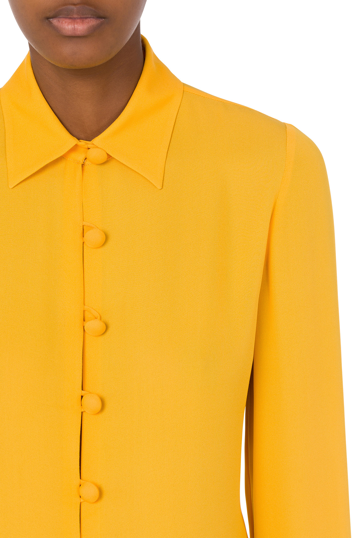 SILK CHARMEUSE SHIRT 60'S YELLOW 4