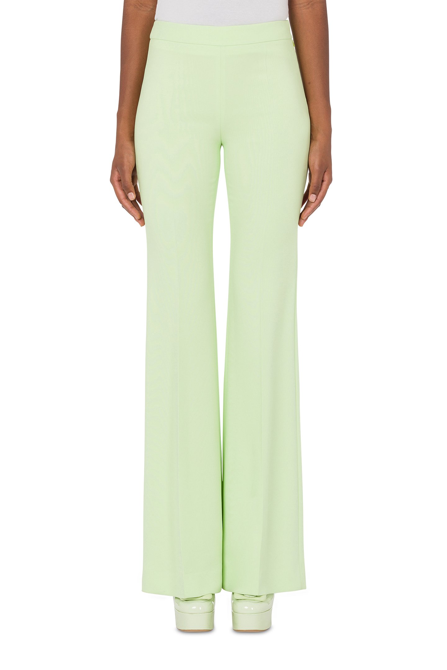 60'S CADY FLARED TROUSERS GREEN by Moschino