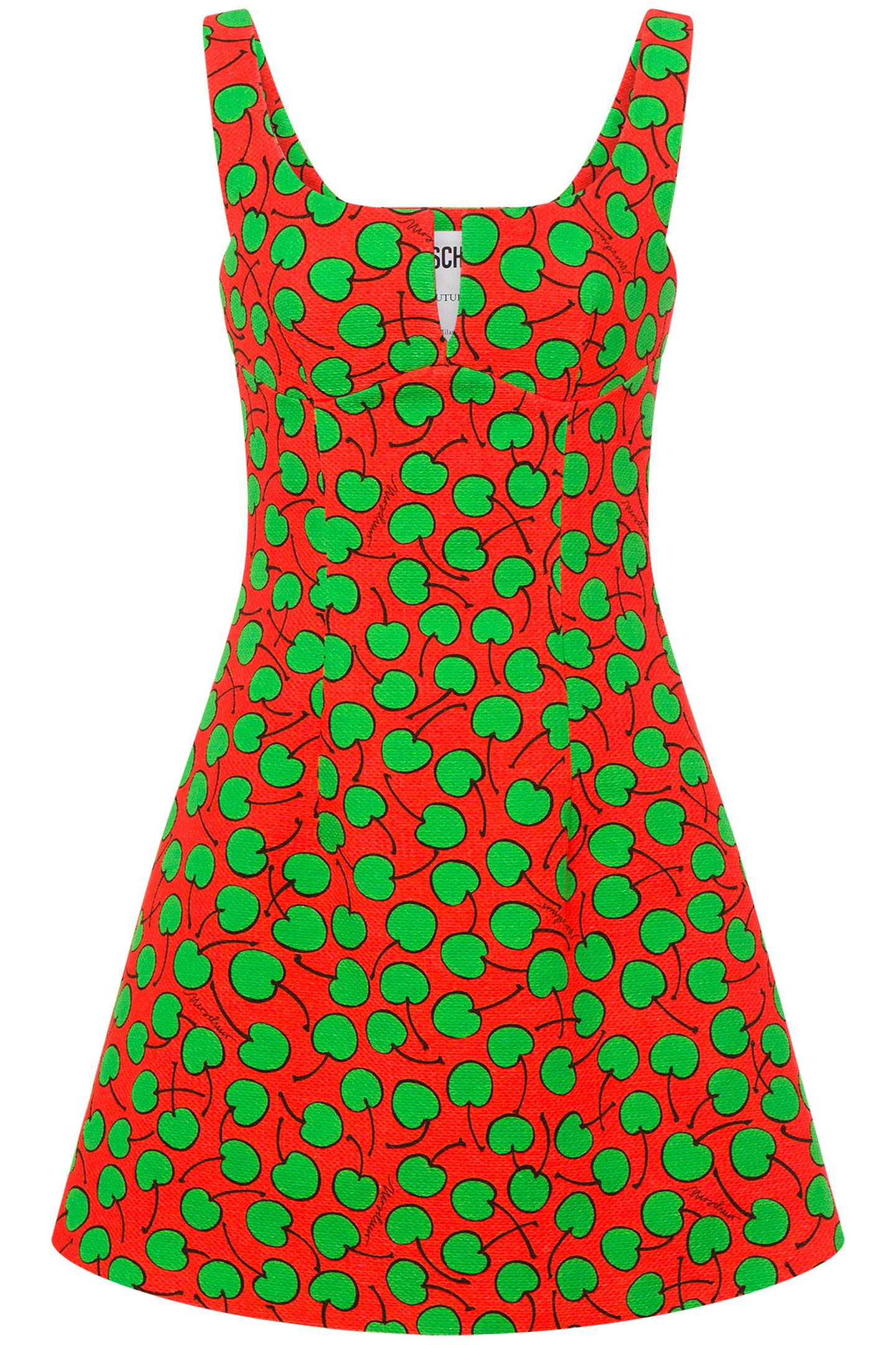 ALLOVER CHERRY PIQUÉ DRESS RED 3