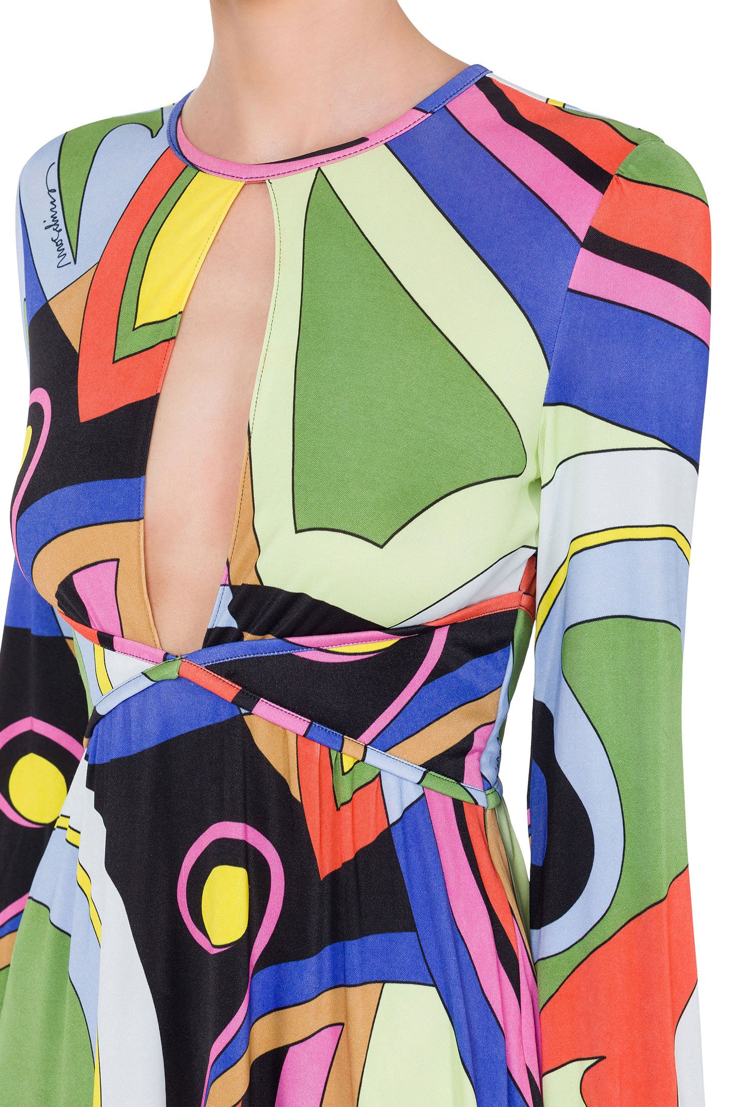 MULTICOLOR PRINT JERSEY DRESS MULTICOLOUR 4