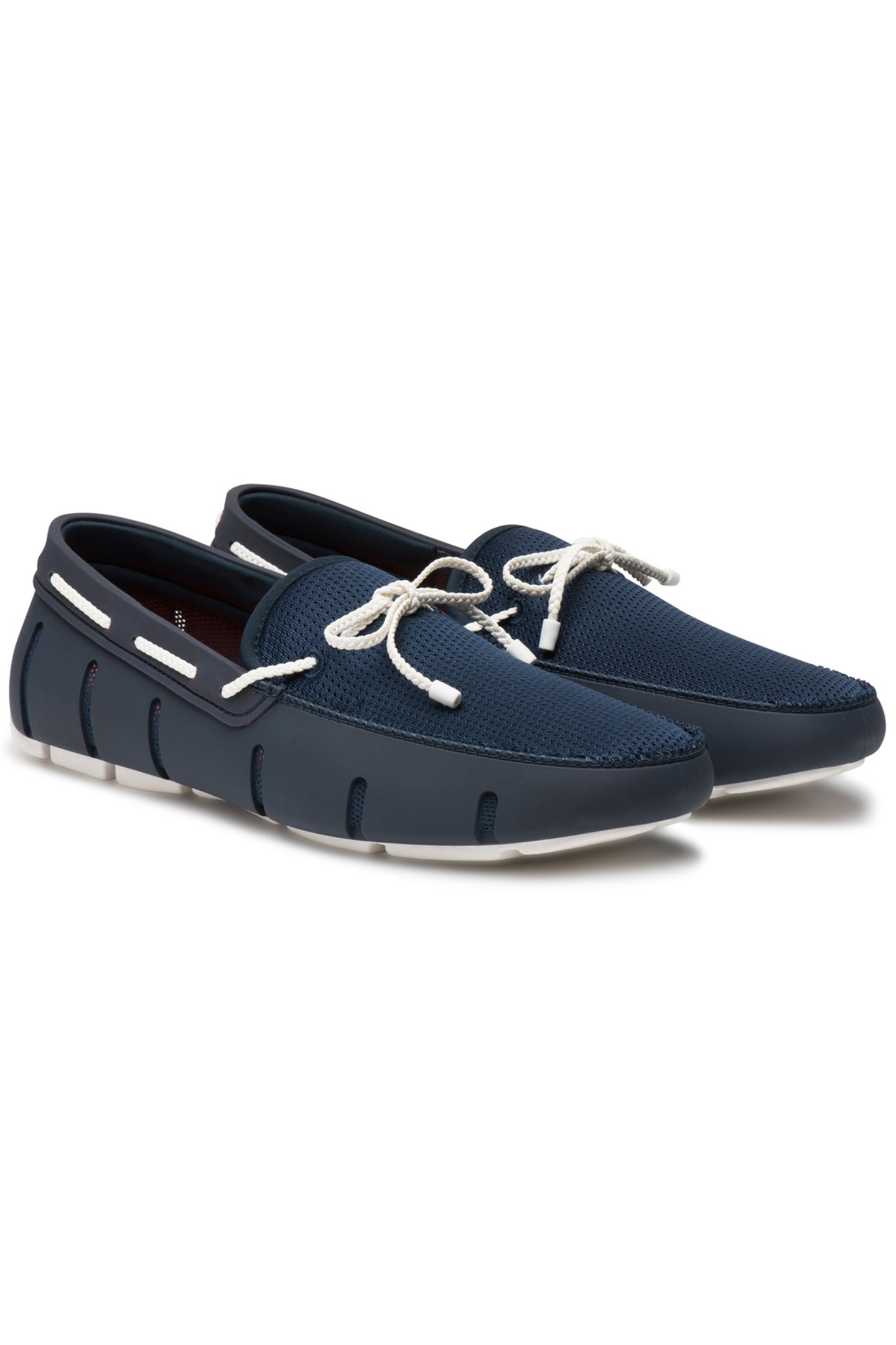 BRAIDED LACE LOAFER NAVY/WHITE 2
