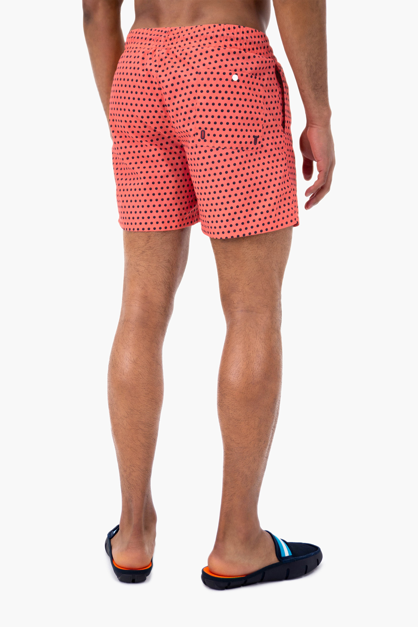 THE PRINTED SWIM SHORTS SUNSET SKY/NAVY DOTS 2