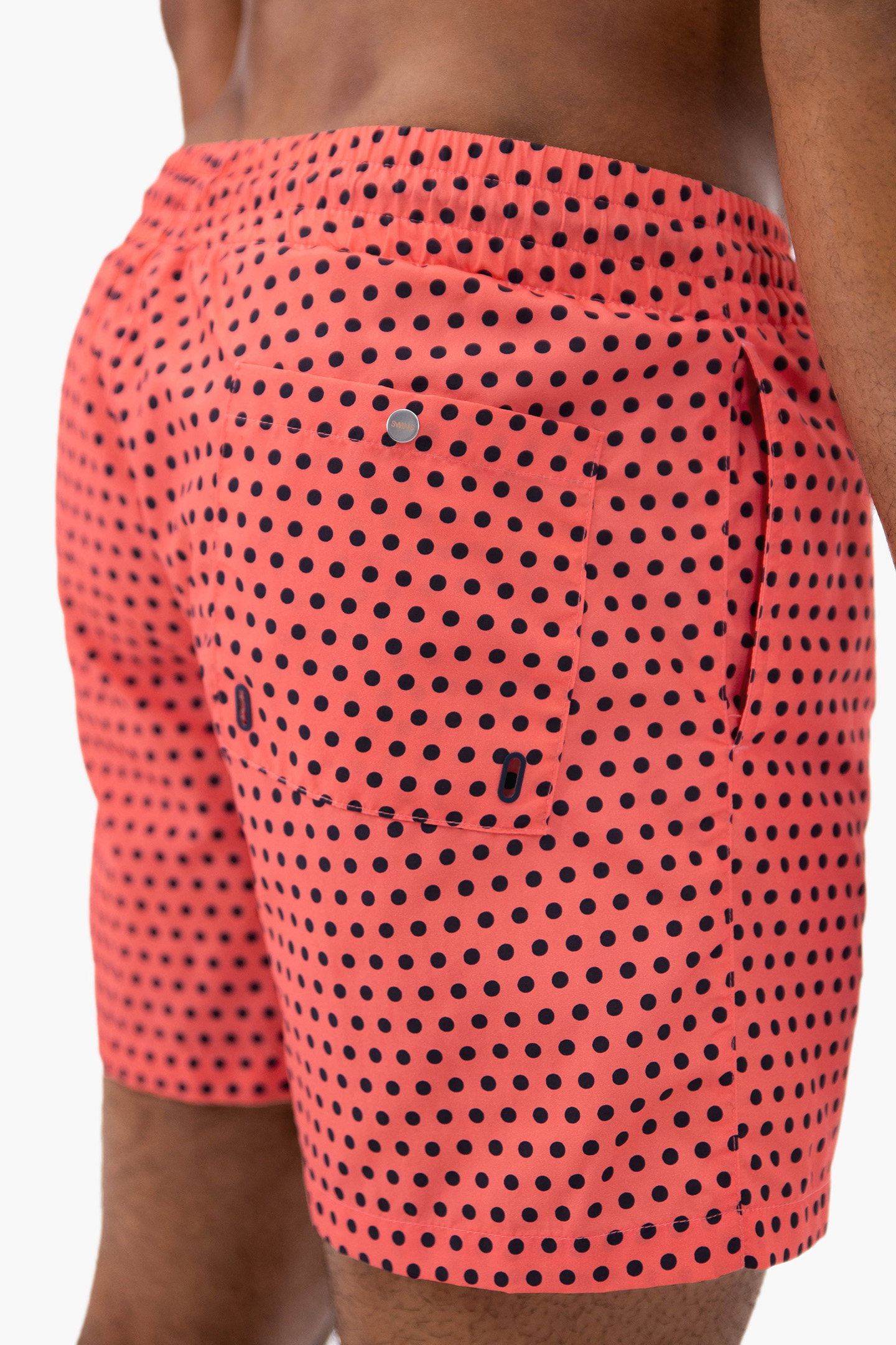 THE PRINTED SWIM SHORTS SUNSET SKY/NAVY DOTS 6