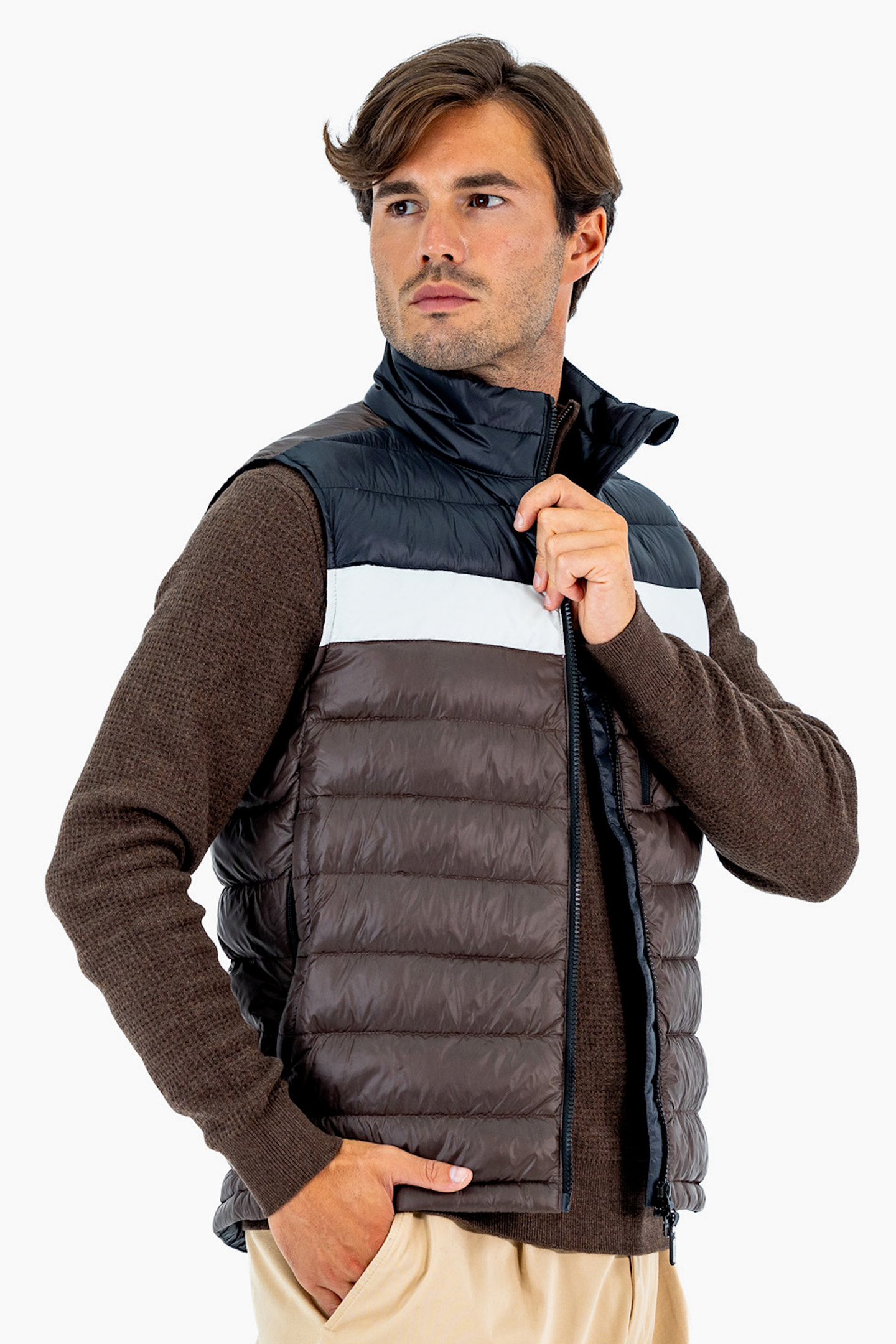 PORTLAND VEST STRIPE CHOCOLATE 4