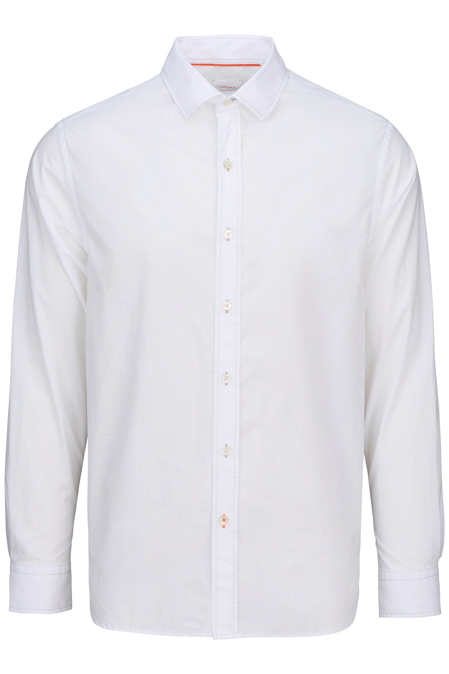 MALFA GARMENT DYE SHIRT WHITE 1