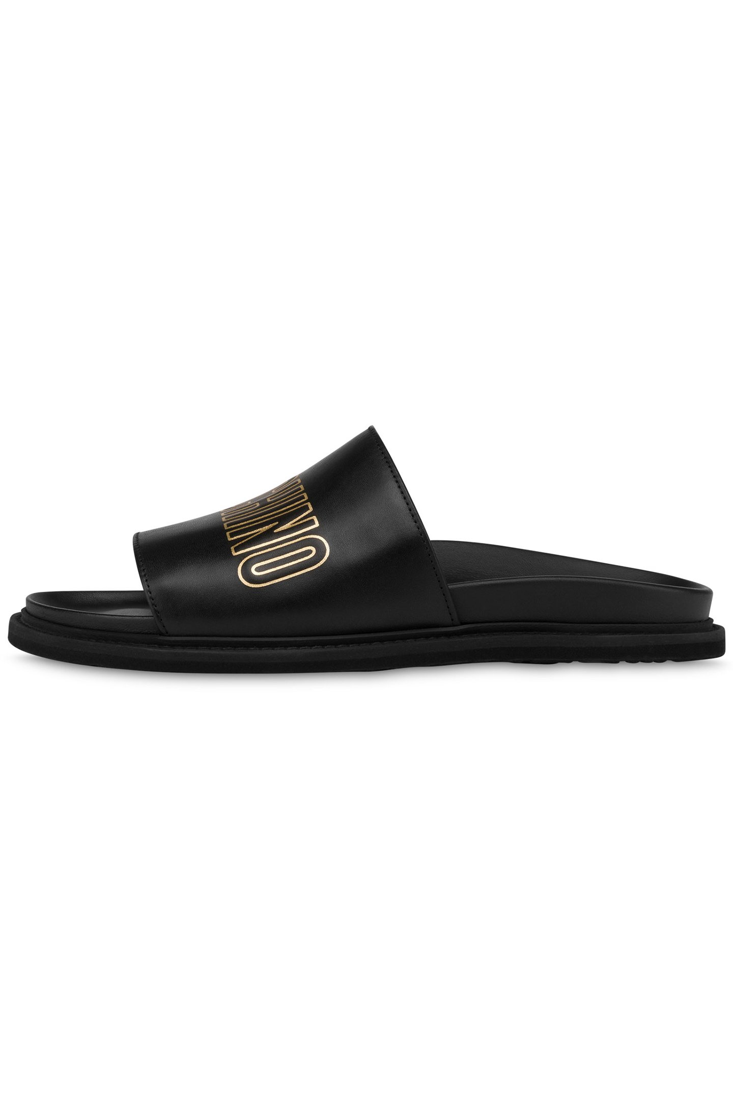 SABOTU.FUSSB+LOGO35 VITELLO NERO by Moschino